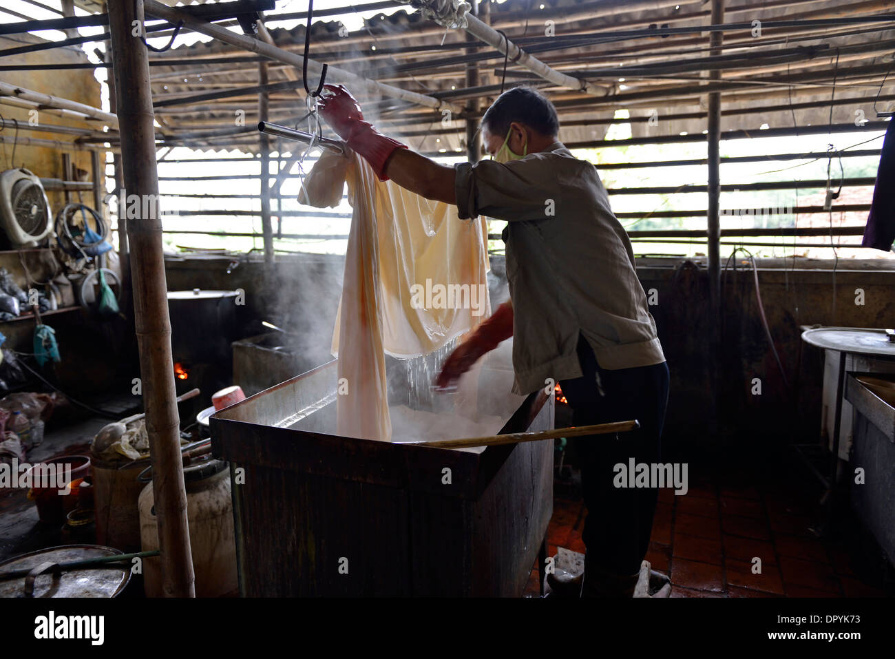 Dye house in Vietnam Stock Photo Alamy