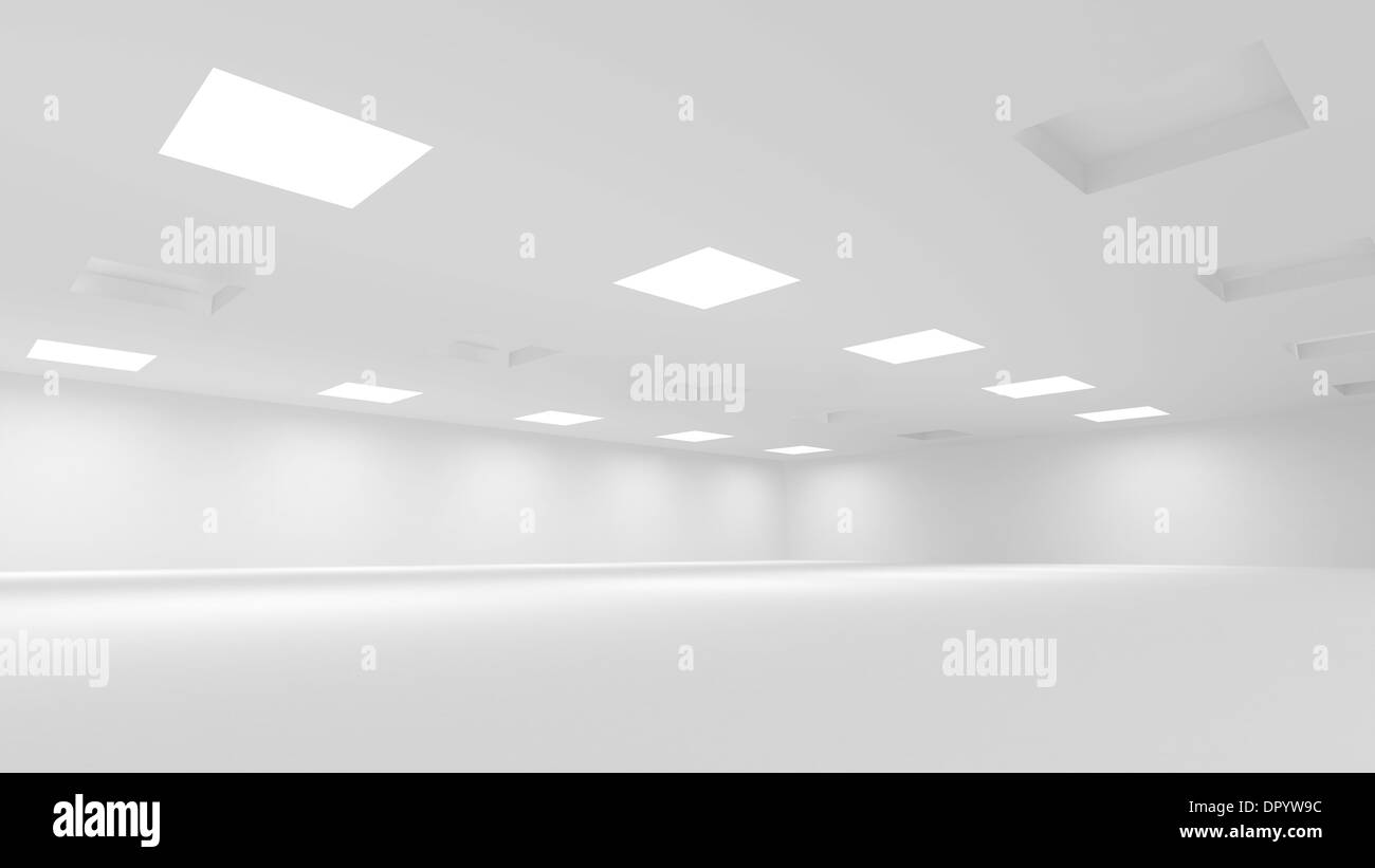 Abstract white 3d interior with soft illumination Stock Photo - Alamy