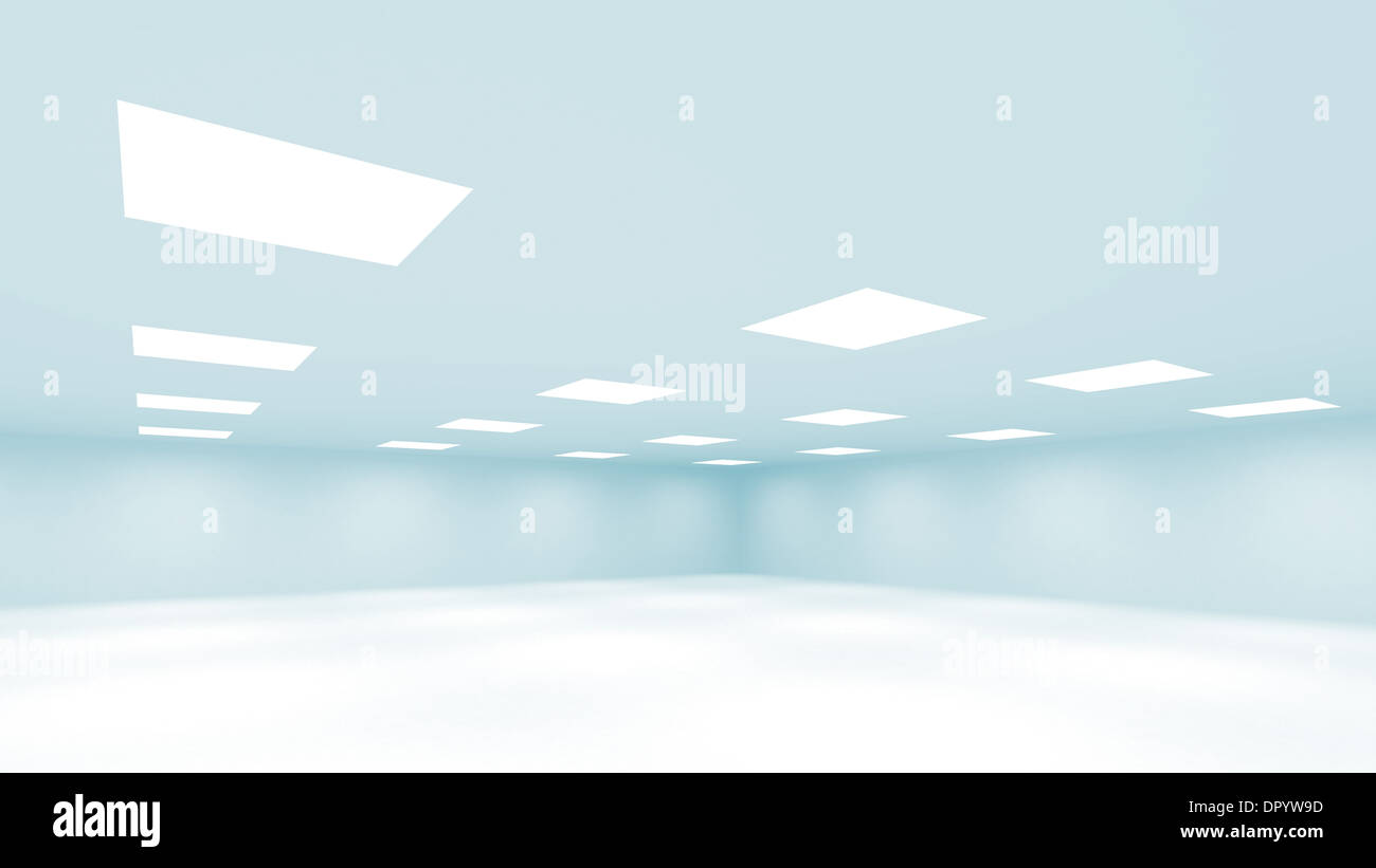 Abstract blue 3d interior with soft illumination Stock Photo - Alamy