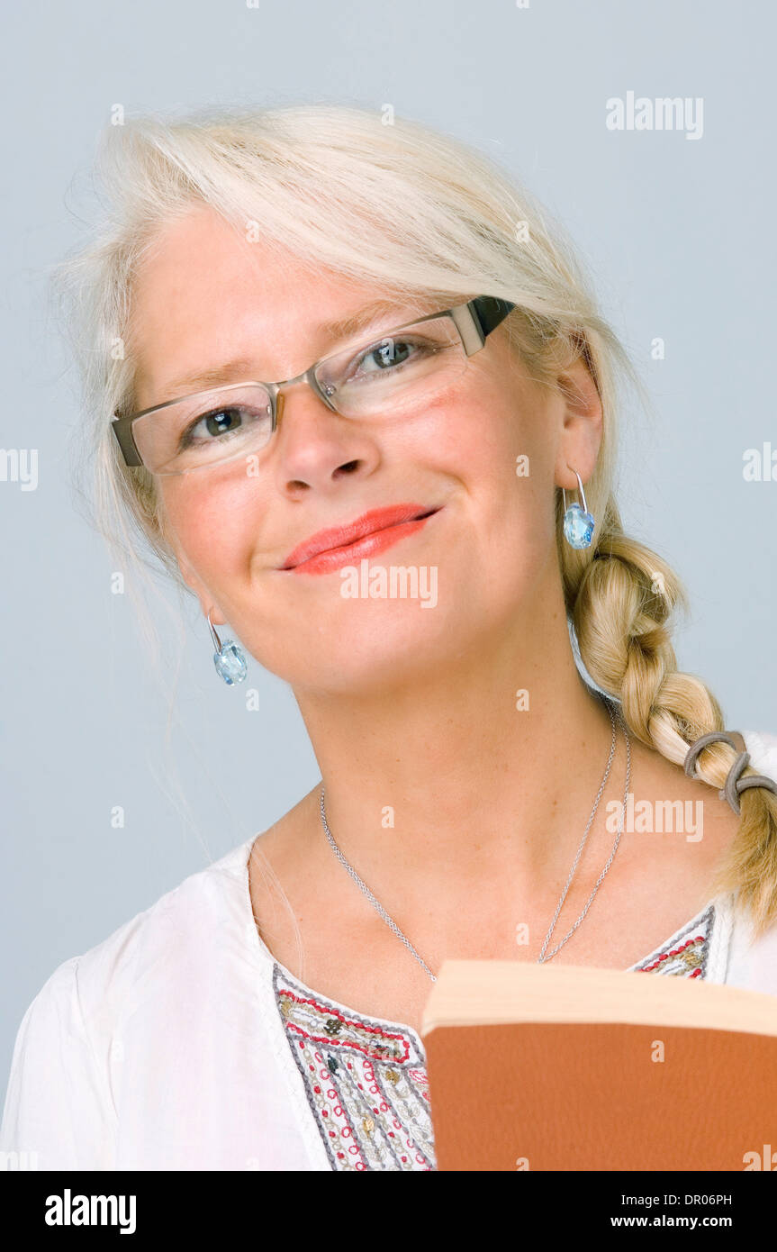 ELDERLY PERSON INDOORS Stock Photo