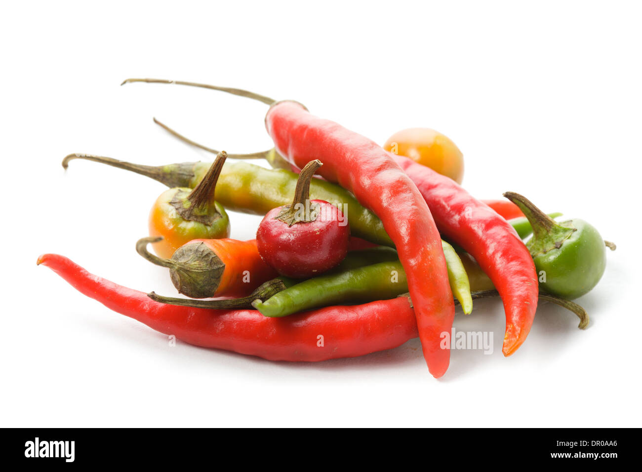 Red hot chilli peppers isolated on white Stock Photo - Alamy