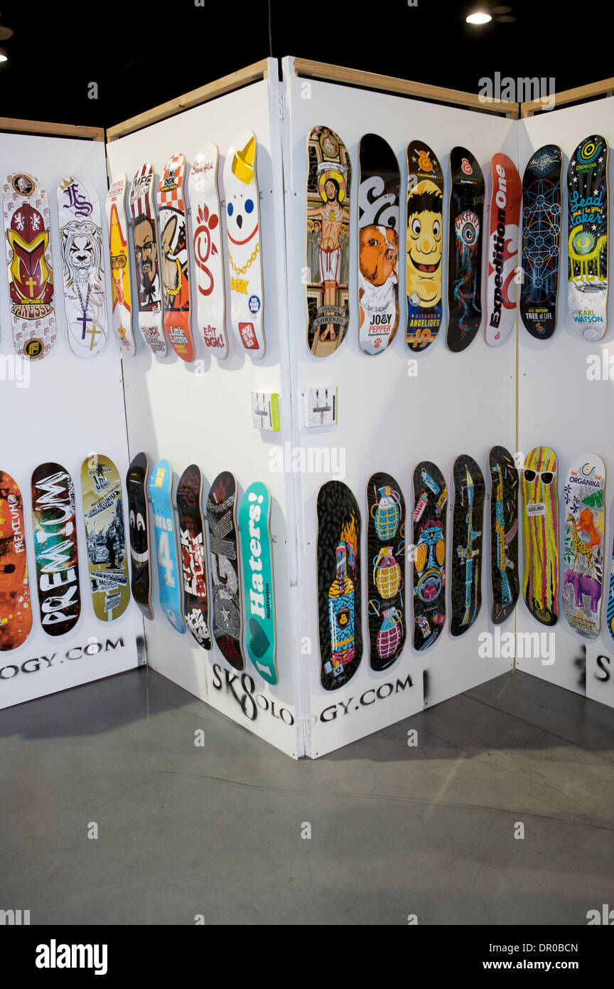 Jan 23, 2009 San Diego, CA, USA New Skateboard designs on display