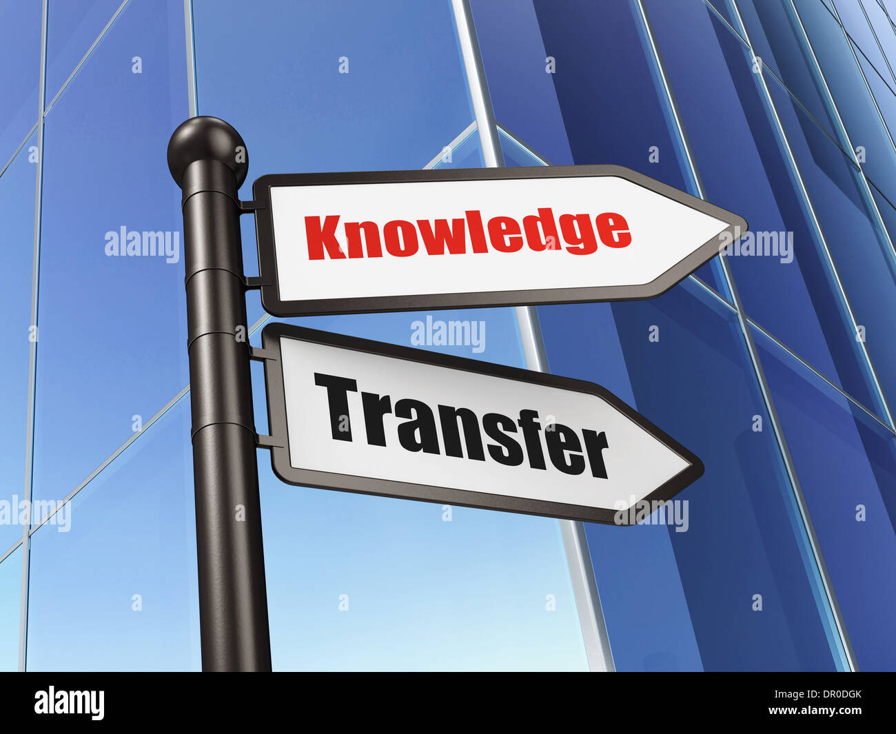Technical Knowledge Transfer Sign Education concept: sign Knowledge Transfer on Building background Stock ...