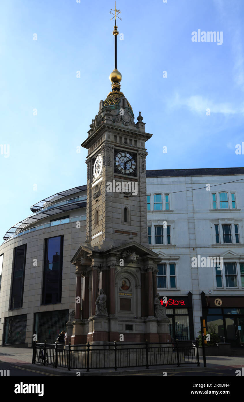 The Clock Tower (or Jubilee Clock Tower) in Brighton city, United Kingdom. Designed by John Johnson to commemorate Queen Victoria's golden jubilee. Stock Photo