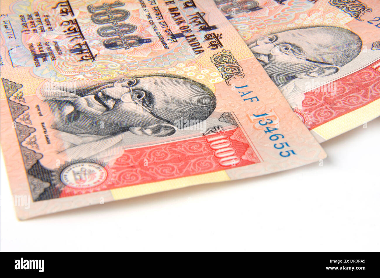 A one thousand rupee notes ,Indian Currency Stock Photo