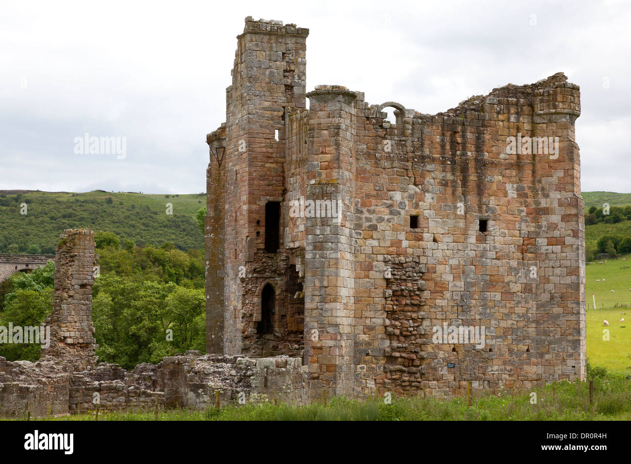 Ruins of Edlingham Castle, Northumberland Stock Photo