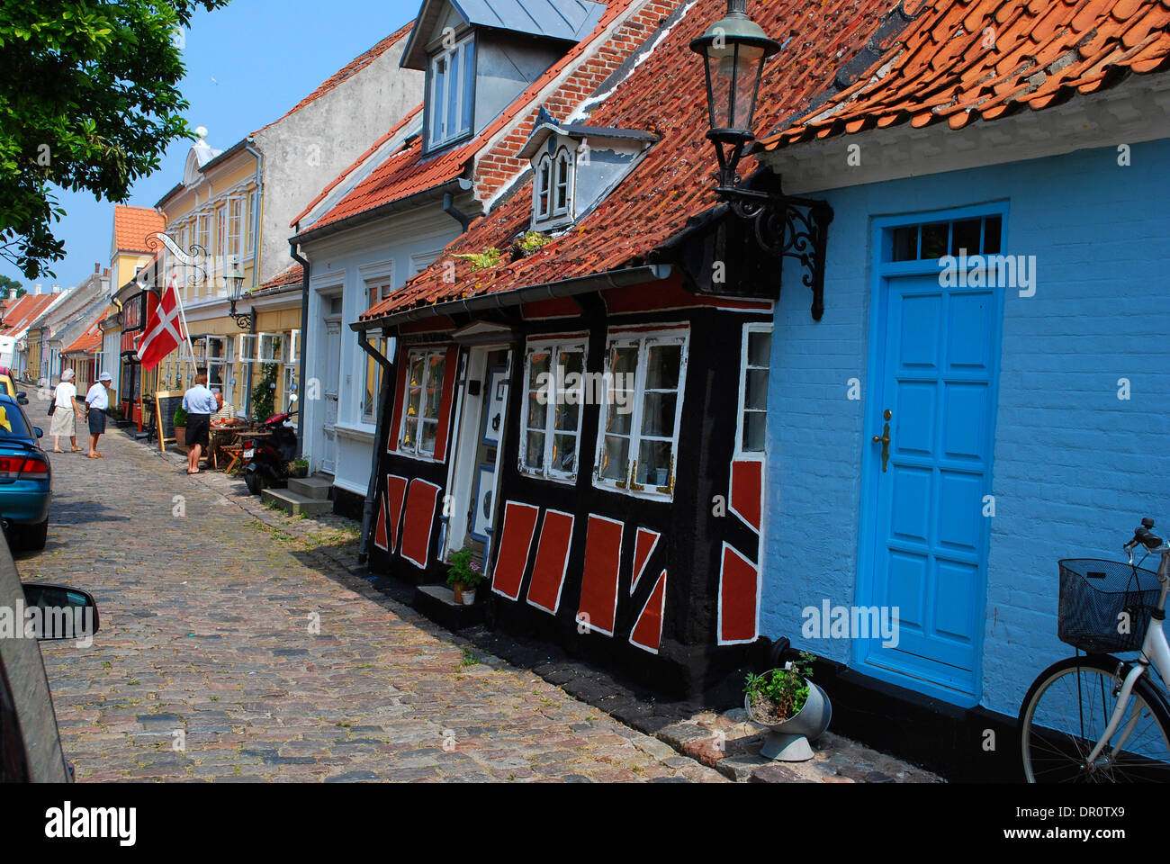 Aero island, Aeroskobing, houses at Smedegade, fyn, Denmark, Scandinavia,  Europe Stock Photo - Alamy