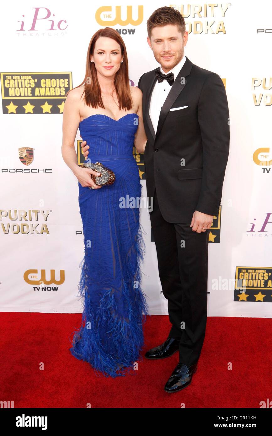 Santa Monica, CA, . 16th Jan, 2014. Jensen Ackles, Danneel Ackles at