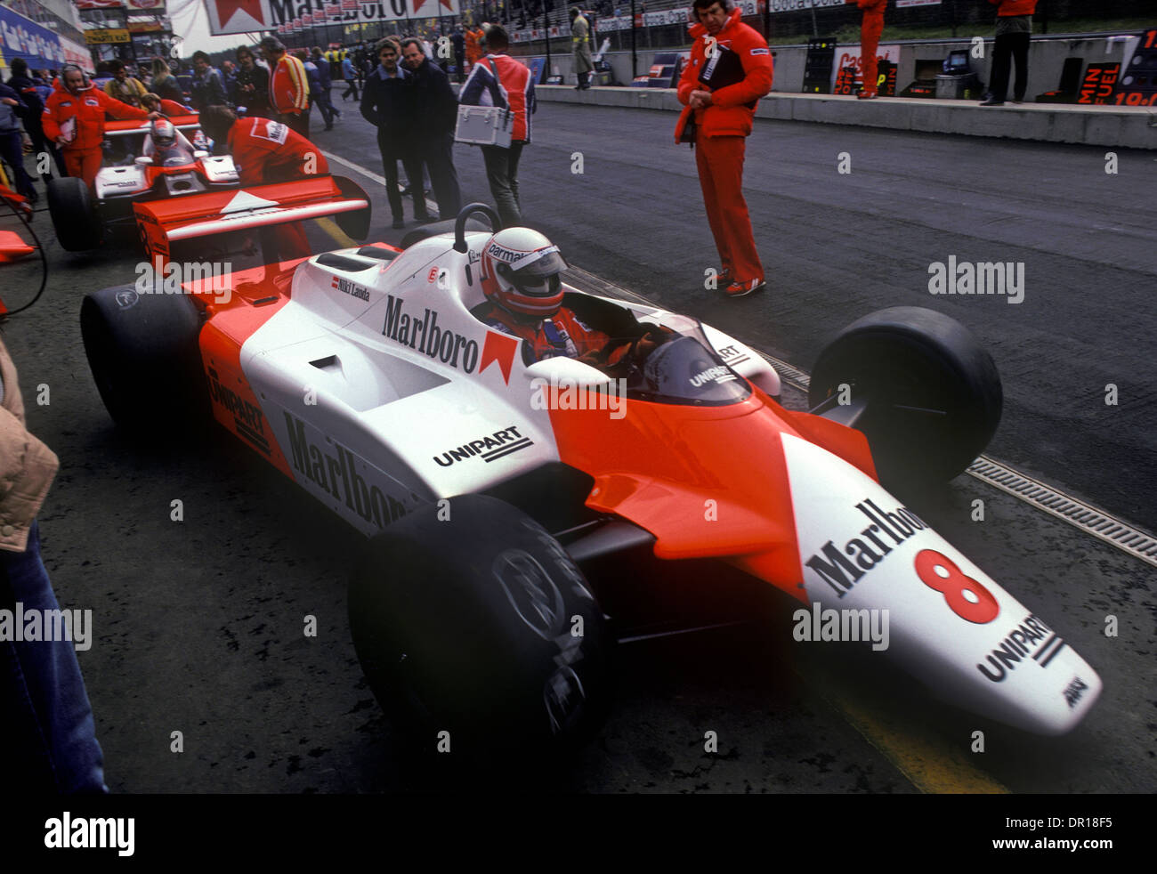 Niki Lauda 1982 Belgium GP Zolder McLaren F1 car Stock Photo - Alamy