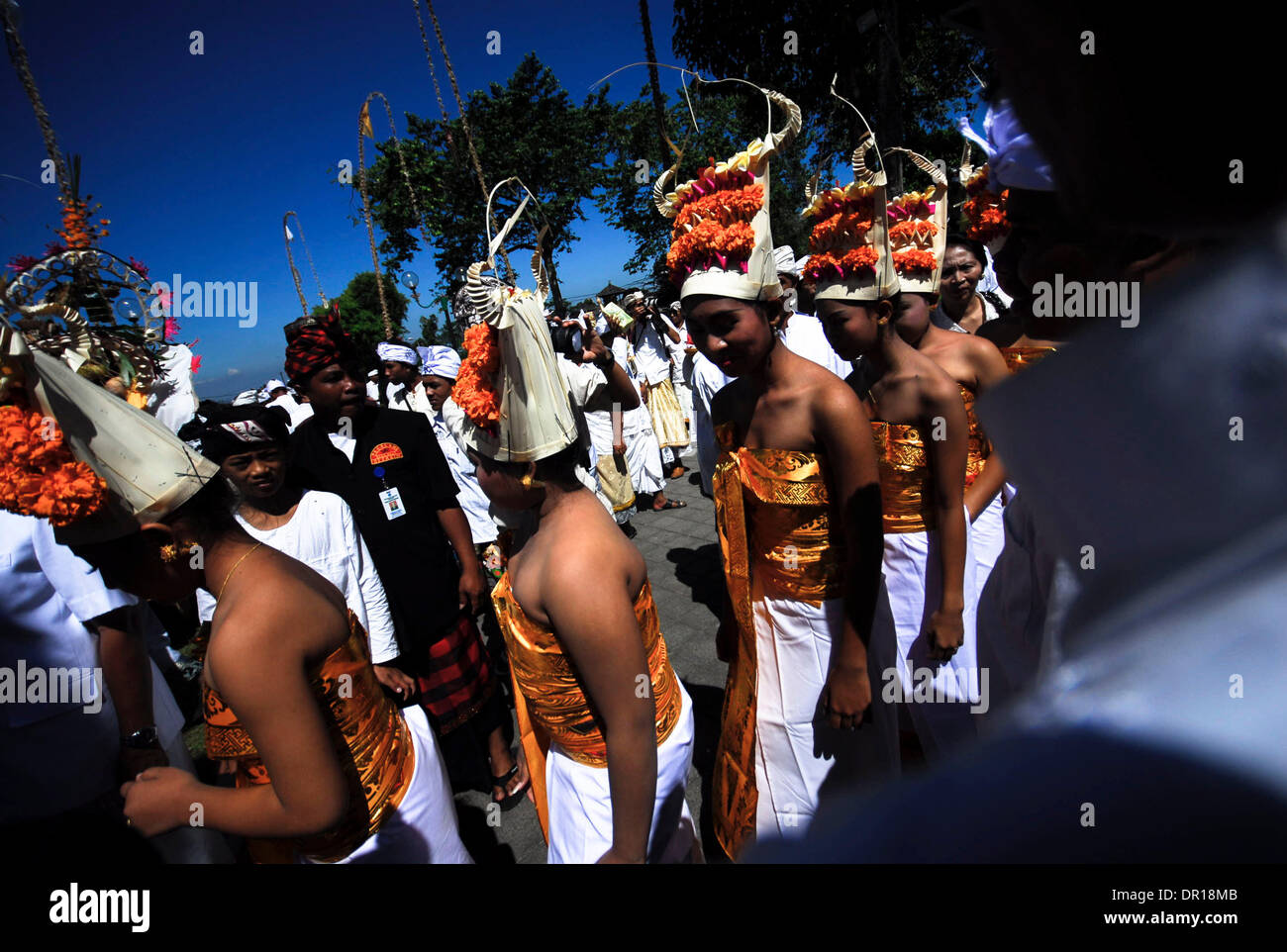 Apr 05, 2009 - Bali, Indonesia - Bhakti Demi yang Agung aka Bhakti is a documentation of Panca Wali Krama, a balinese-hindu ceremony that happens once in 10 years, to purify the land of Bali. Bhakti most often translated as 'devotion', and commonly refers to focused or single-minded devotion to a personal form of God. It is typically based on any number of human relationships such  Stock Photo