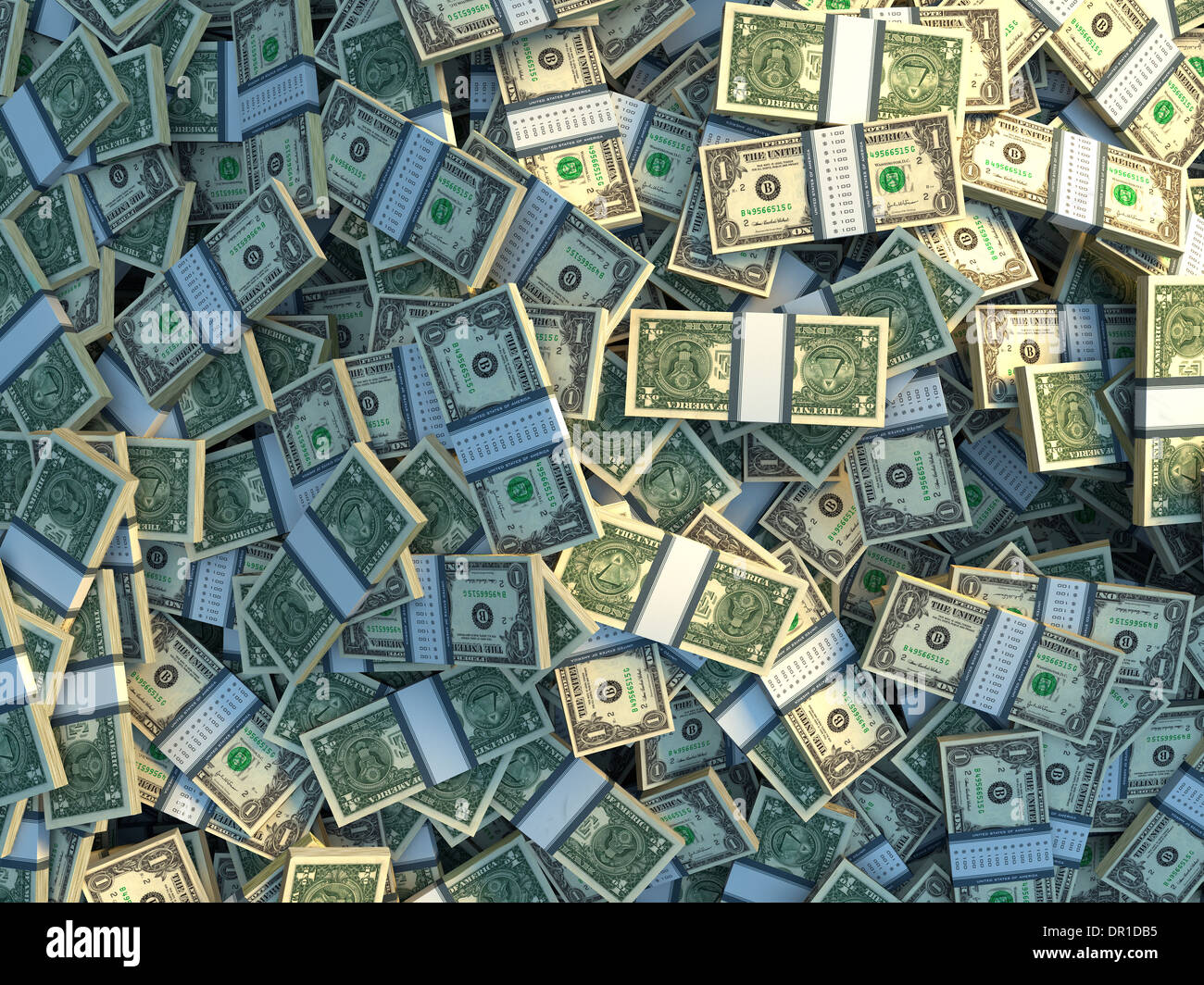 Bundles of one dollar bills hires stock photography and images Alamy
