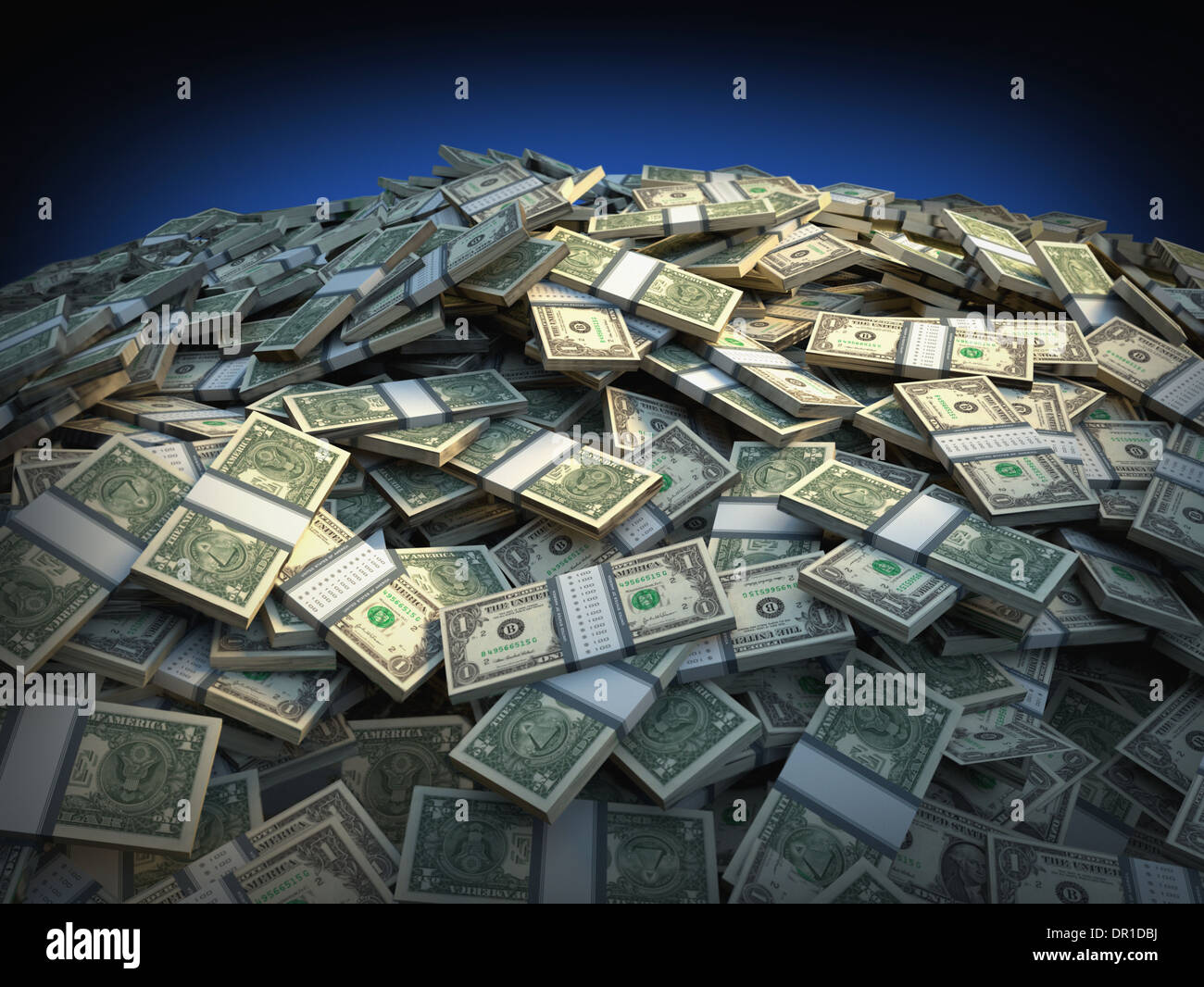 Bundles of one dollar bills hires stock photography and images Alamy