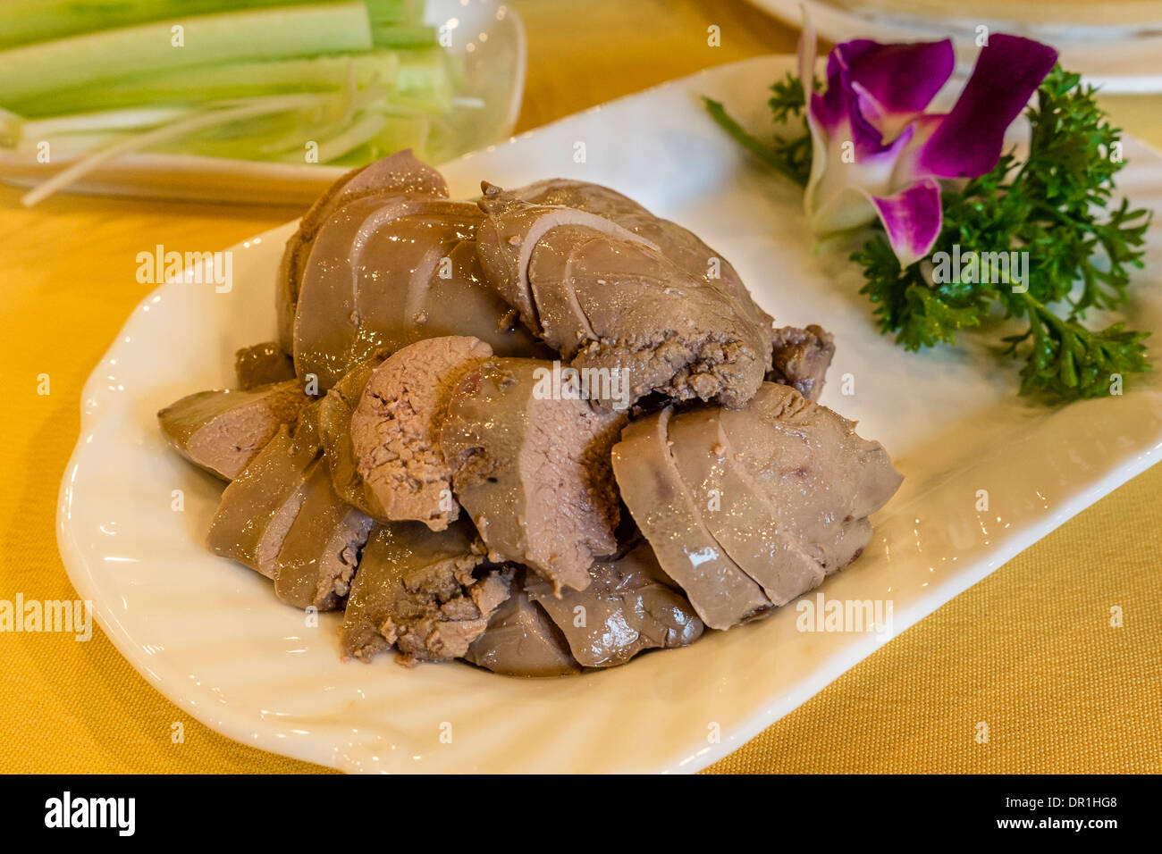 Cooked Duck Liver Stock Photo Alamy