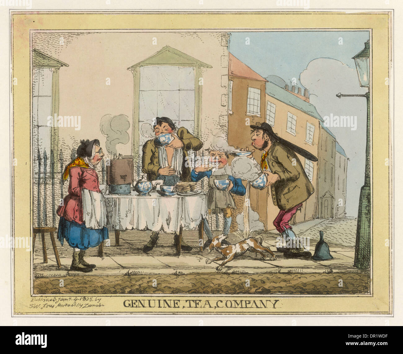 Cartoon, Street Tea Sellers Stock Photo