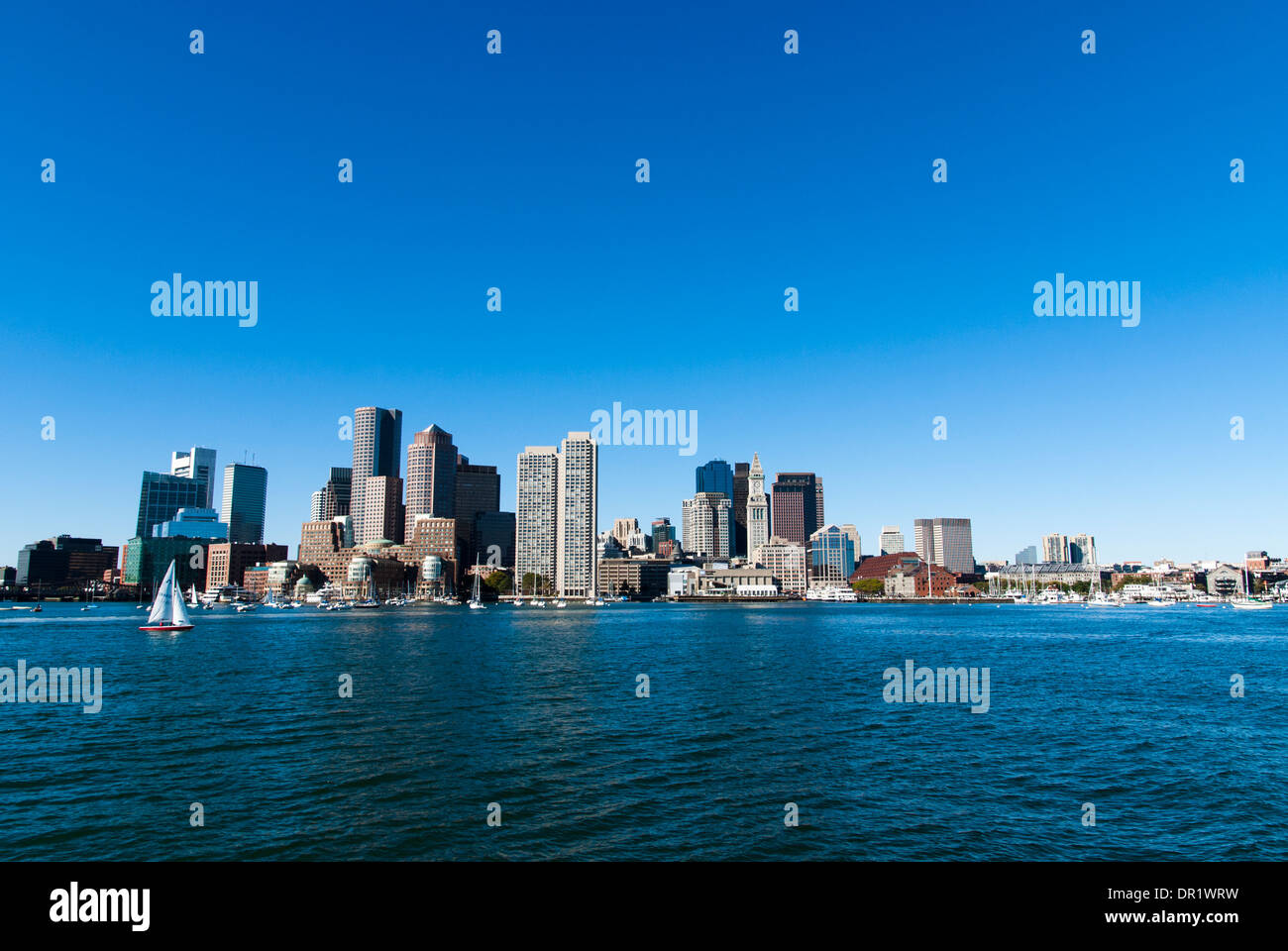 Boston waterfront and city skyline. Boston, Massachusetts, USA Stock ...