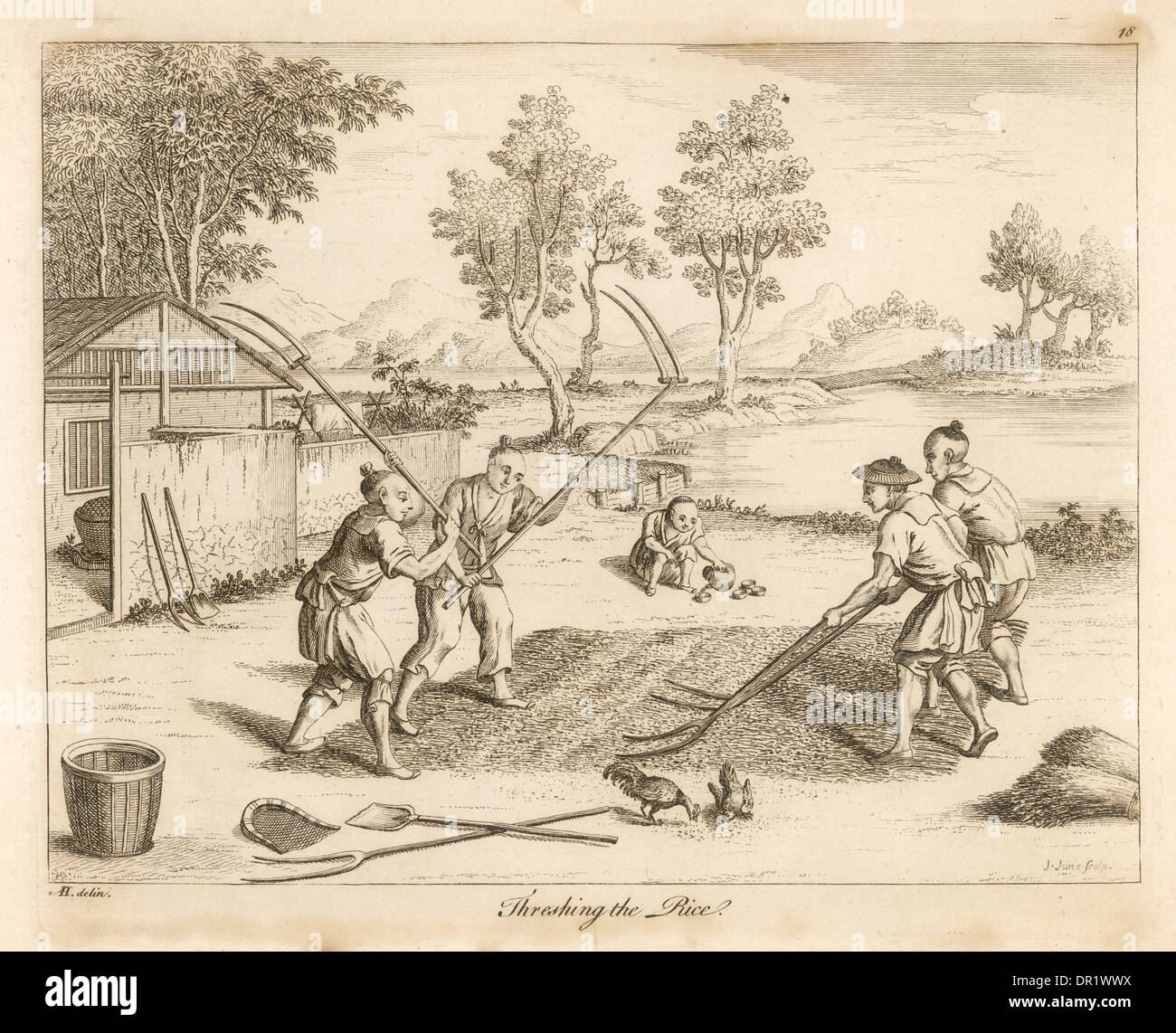 Chinese Rice Trap Rice threshing china hi-res stock photography and images - Alamy