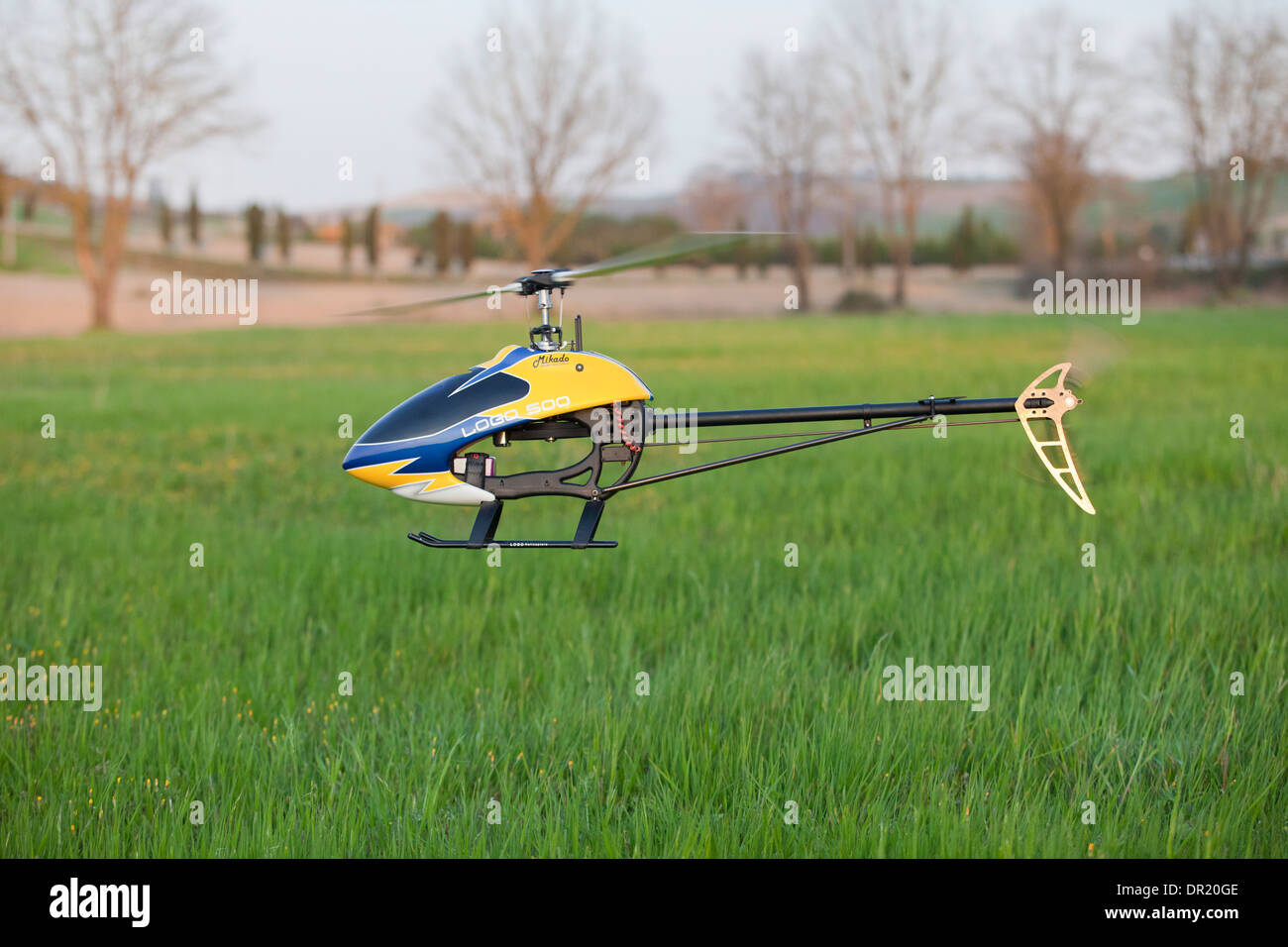 radio control model helicopter, crete senesi, siena, tuscany, italy, europe Stock Photo