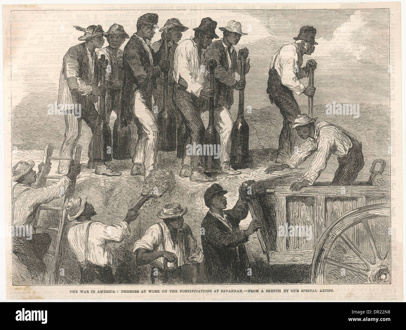 SLAVES AT SAVANNAH Stock Photo