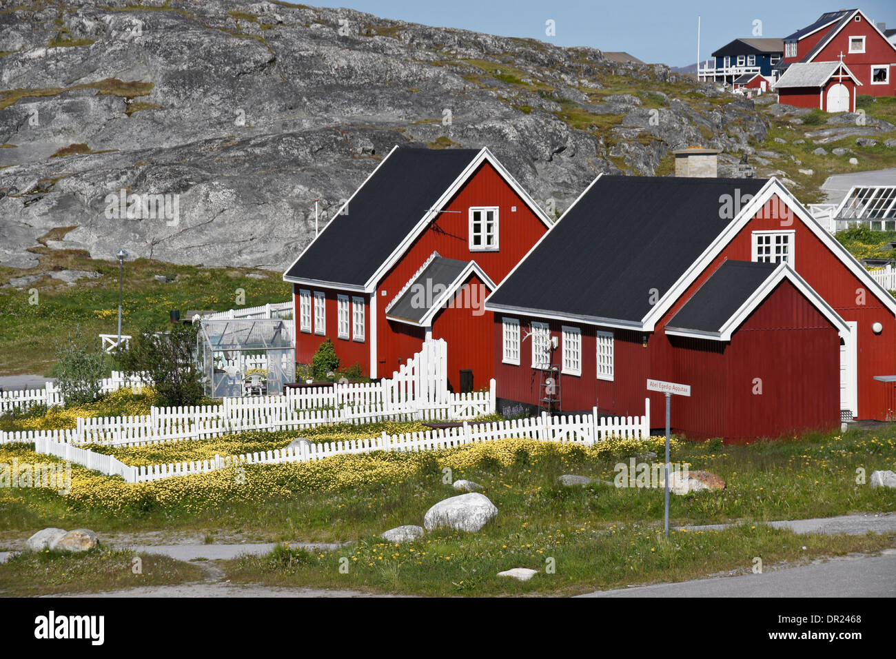 Colorful houses in Nuuk (Godthab), Greenland Stock Photo Alamy