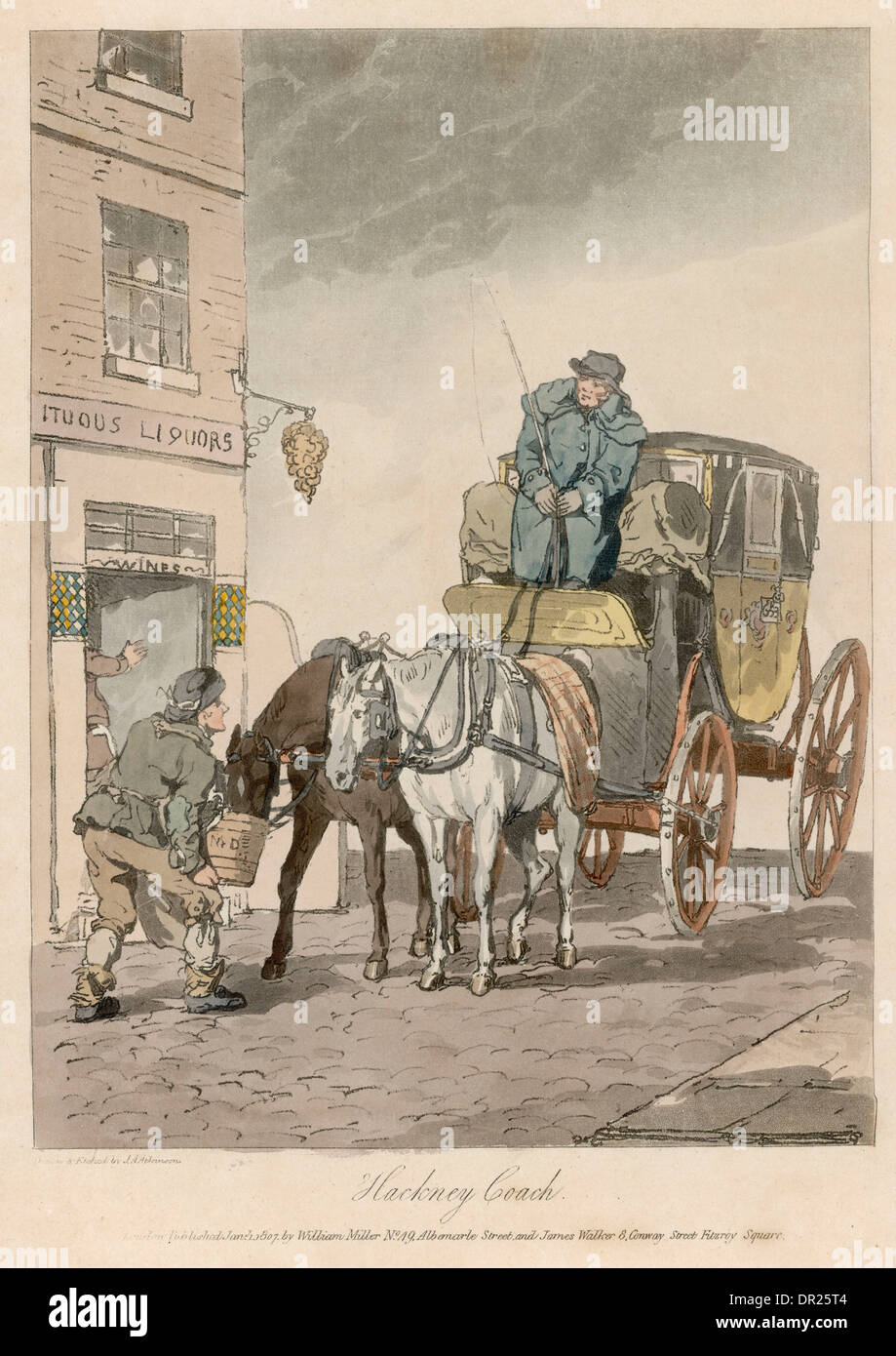 HACKNEY COACH/1807 Stock Photo