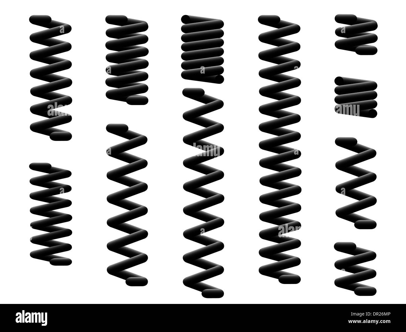 A collection of compression springs Stock Photo Alamy