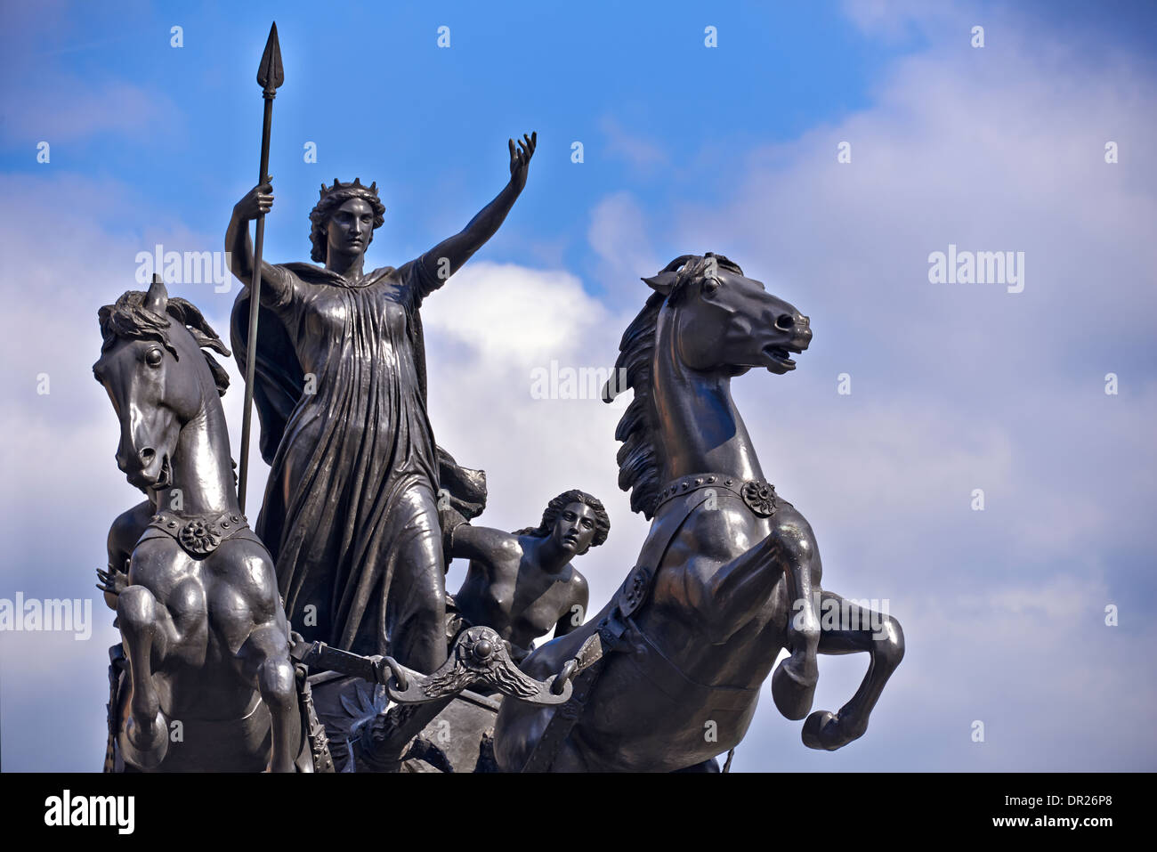 Boudica (alternative spelling: Boudicca), also known as Boadicea and known in Welsh as Buddug (d. AD 60 or 61) Stock Photo