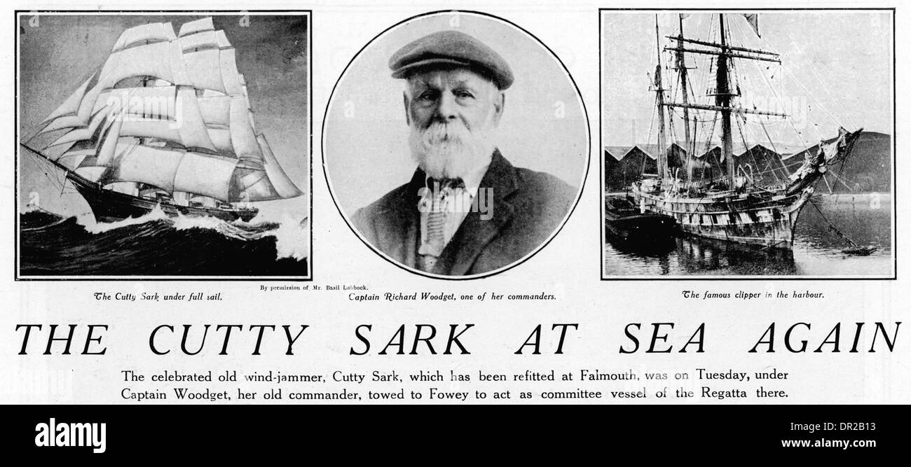 CUTTY SARK IN 1924 Stock Photo