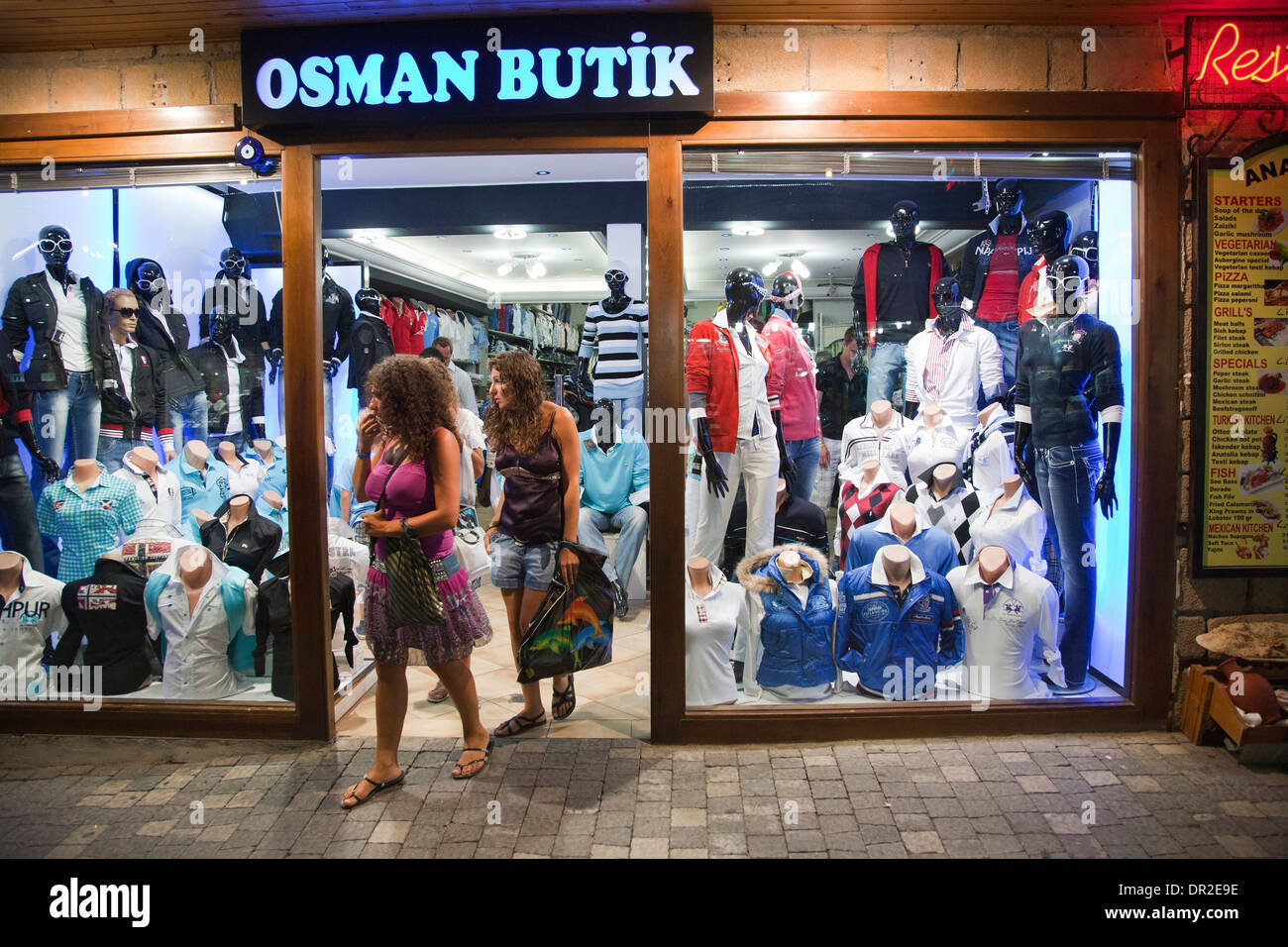 clothing store, side, mediterranean coast, turkey, asia Stock Photo - Alamy