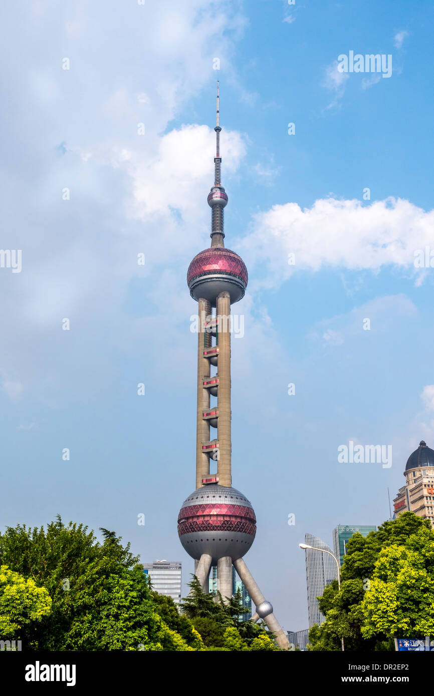 Oriental Pearl Tower, Shanghai, China Stock Photo