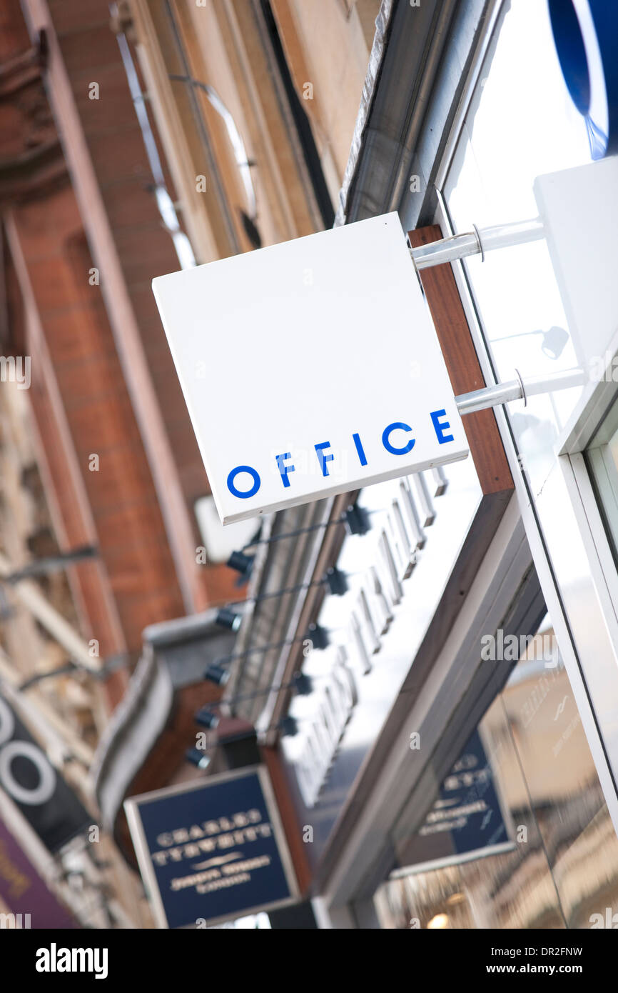 Office Shoe Shop / Store Sign, Glasgow High Street, UK Stock Photo Alamy