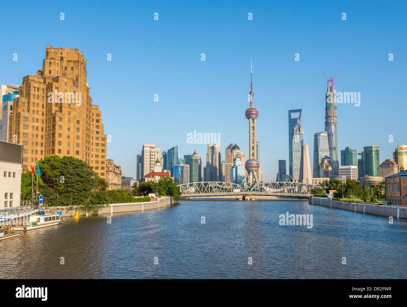 Waibaidu Bridge, Shanghai, China Stock Photo