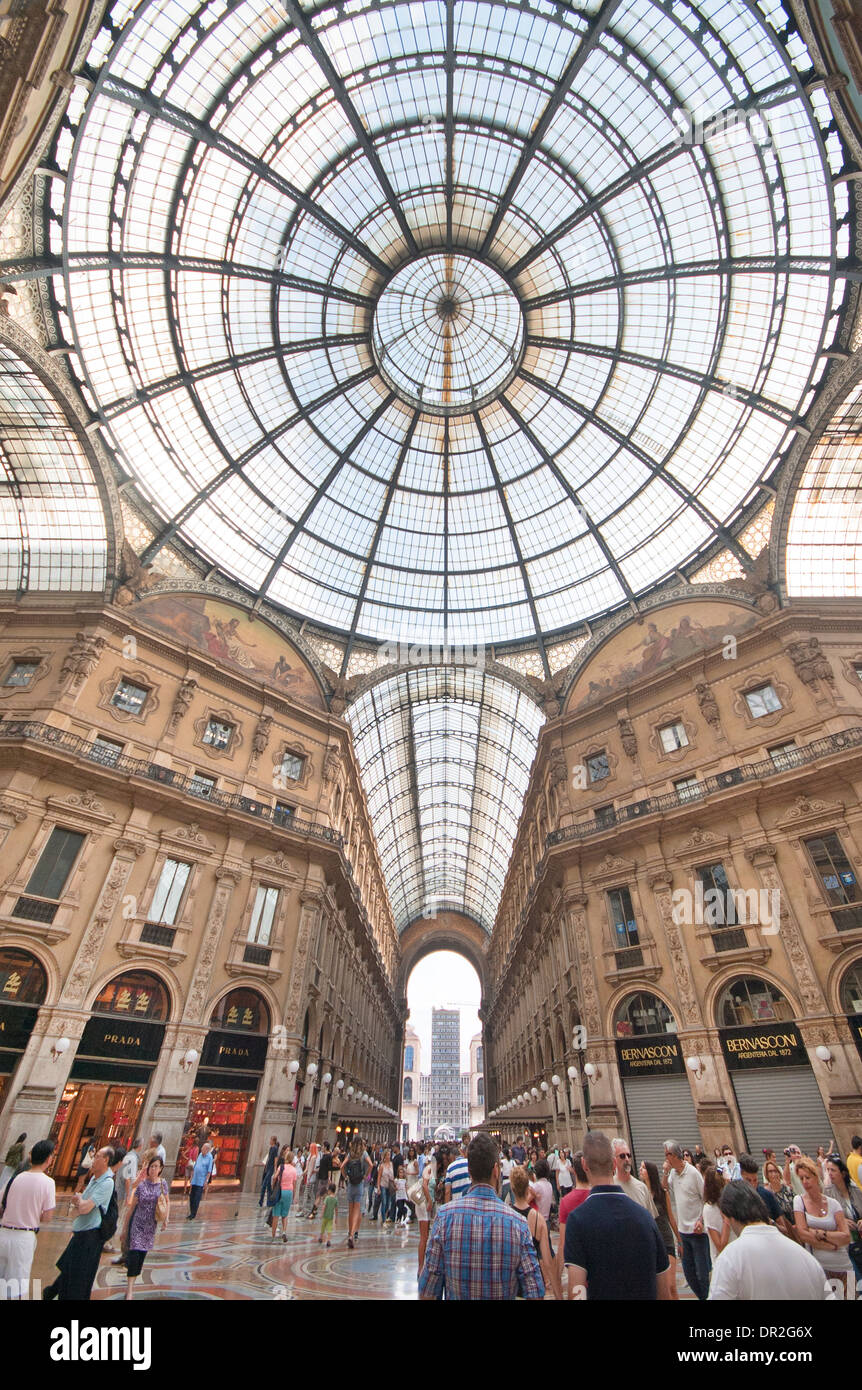 Shopping Gallery in Milan Stock Photo