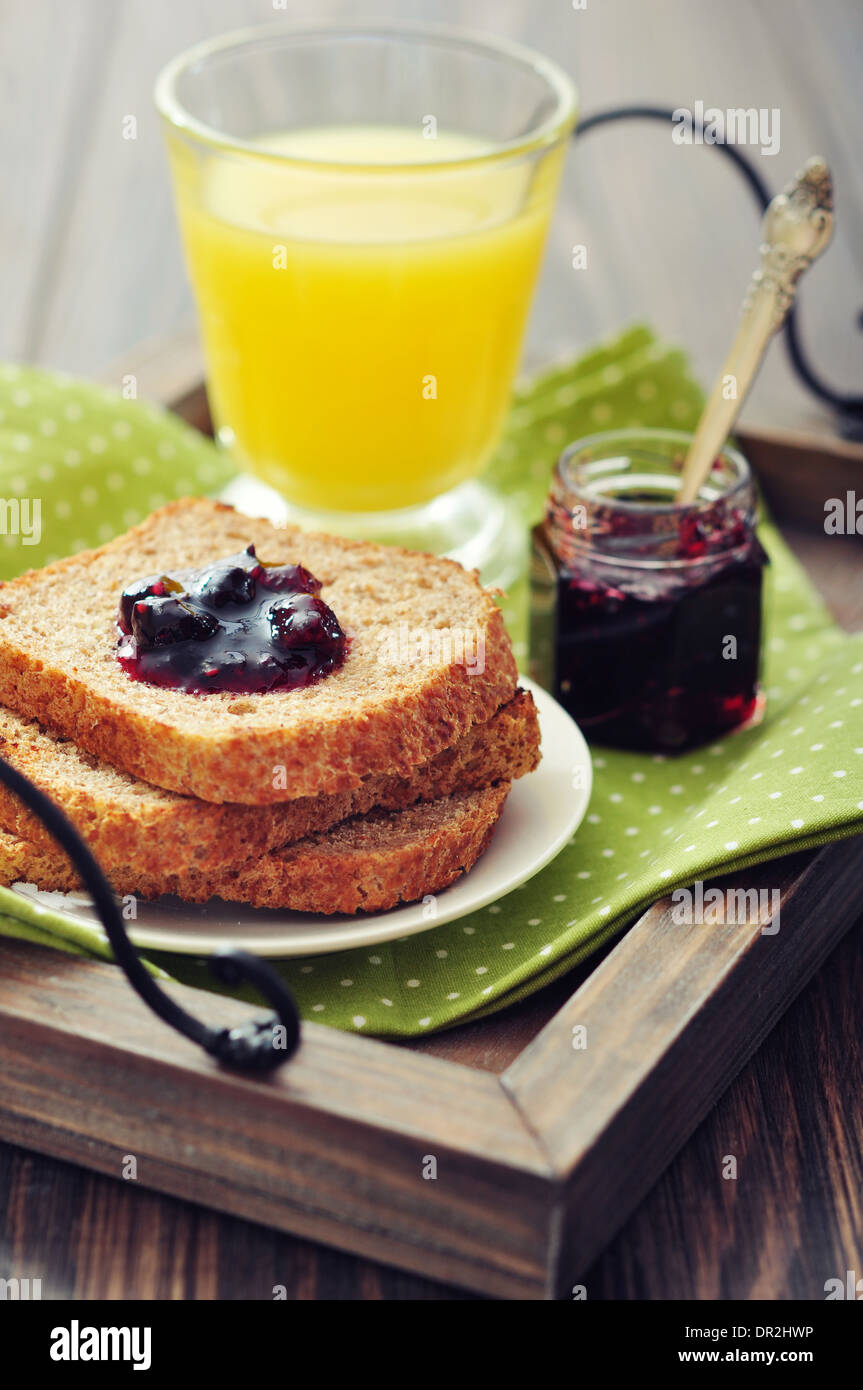 Breakfast toast fruit jam juice hires stock photography and images Alamy