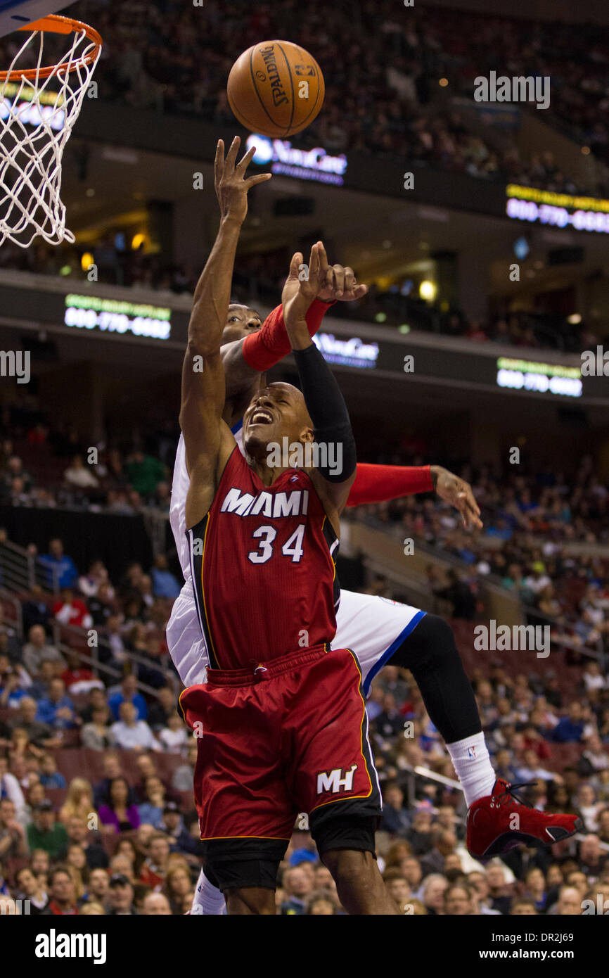 January 17, 2014 Miami Heat shooting guard Ray Allen (34) puts up the