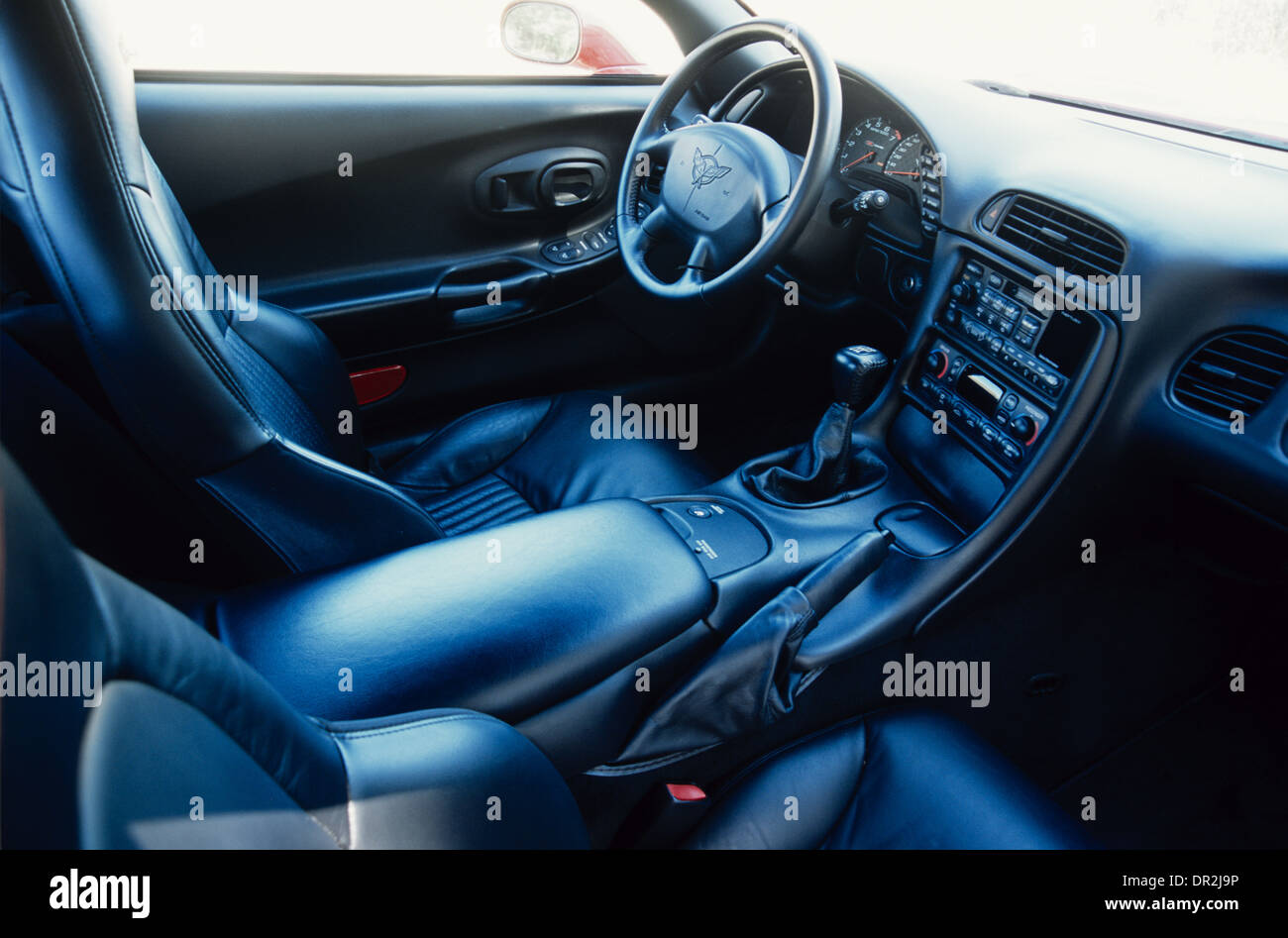 Chevrolet Corvette C5 - Z06 Model 2001 - Red - interior view Stock Photo