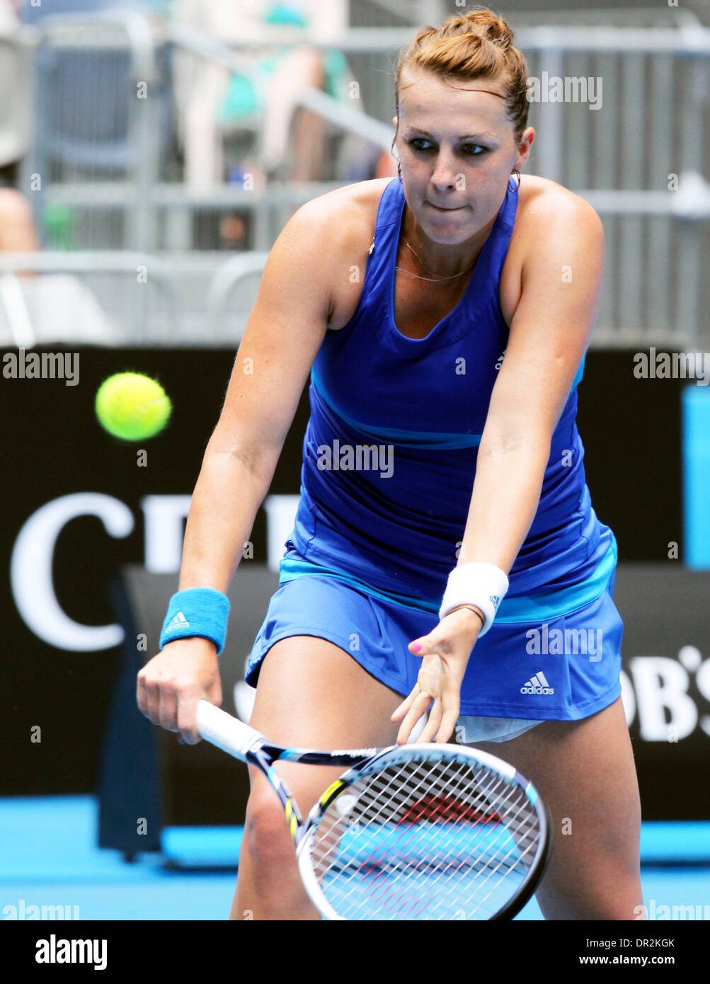 Melbourne Australia 18th Jan 2014 Anastasia Pavlyuchenkova Of Russia Returns The Ball During 5048