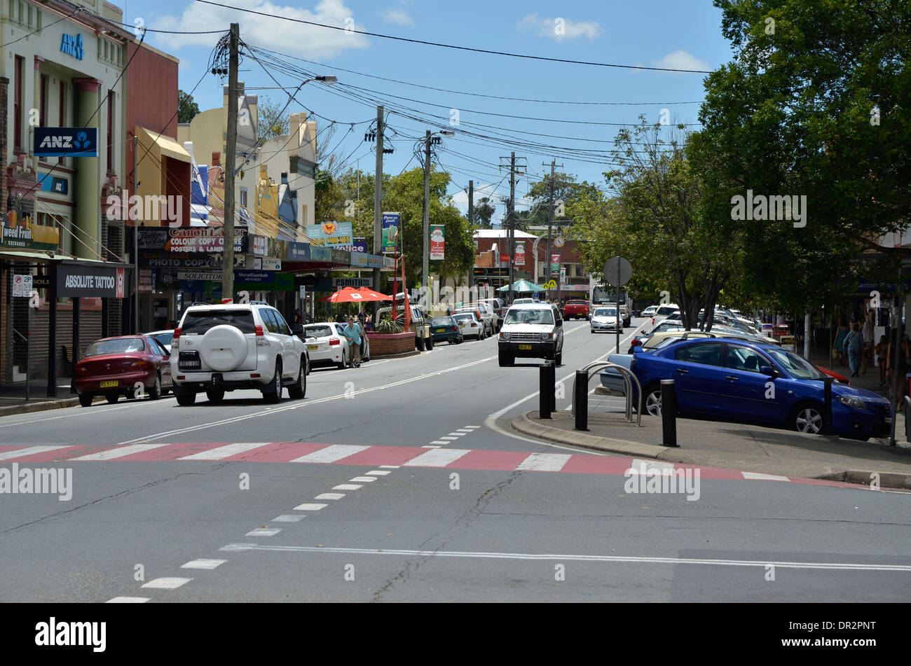 corner brisbane street and main street murwillumbah, nsw Stock Photo Alamy