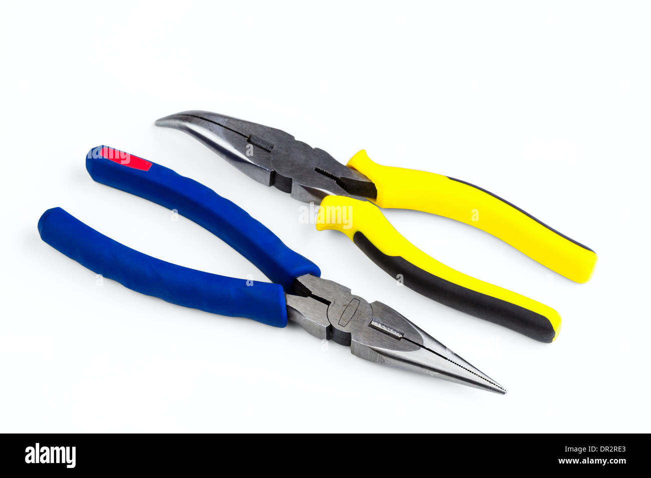 bent long nose pliers isolated on white background Stock Photo Alamy