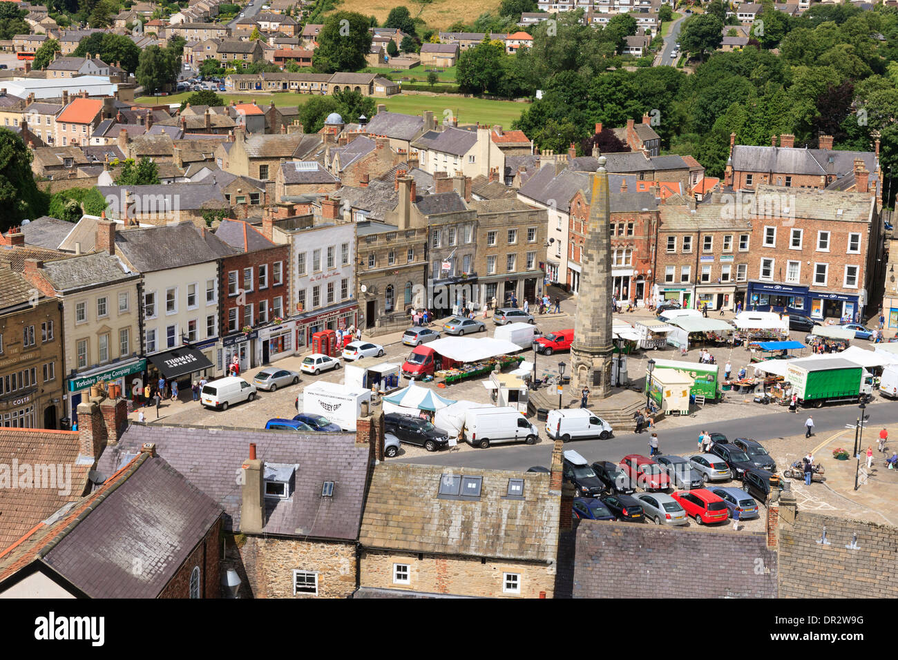 Richmond from the Castle Keep looking over Market Square Richmond North
