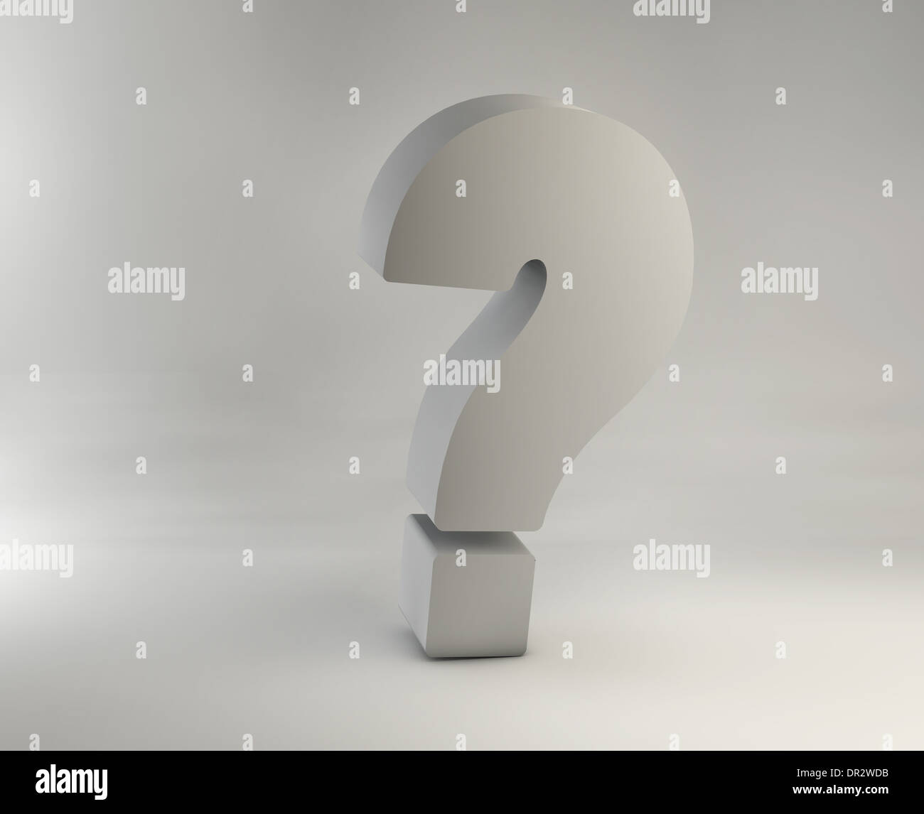 Picture of giant chrome question mark Stock Photo Alamy
