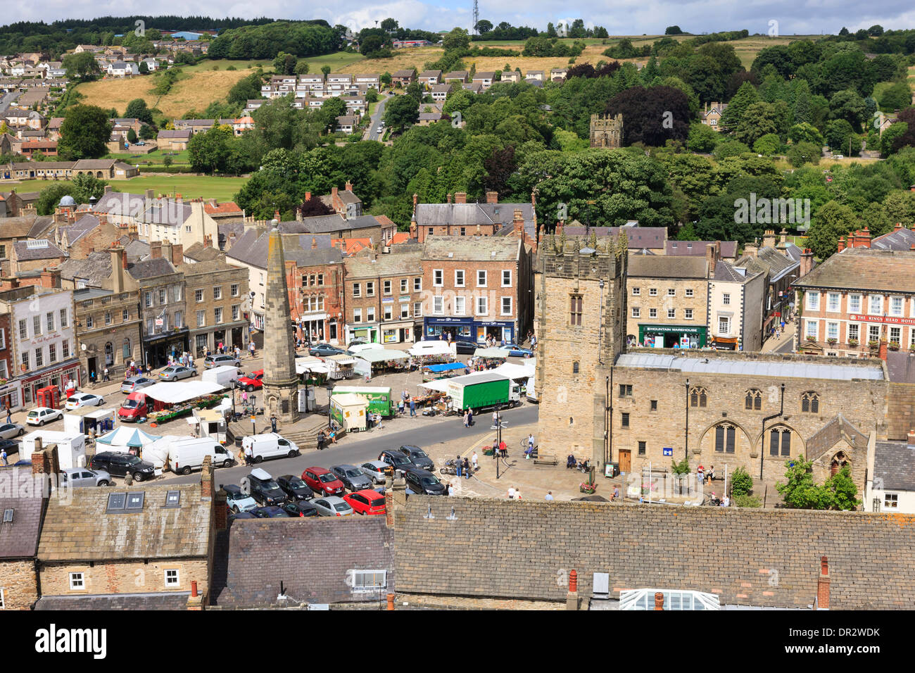 Richmond from the Castle Keep looking over Market Square Richmond North