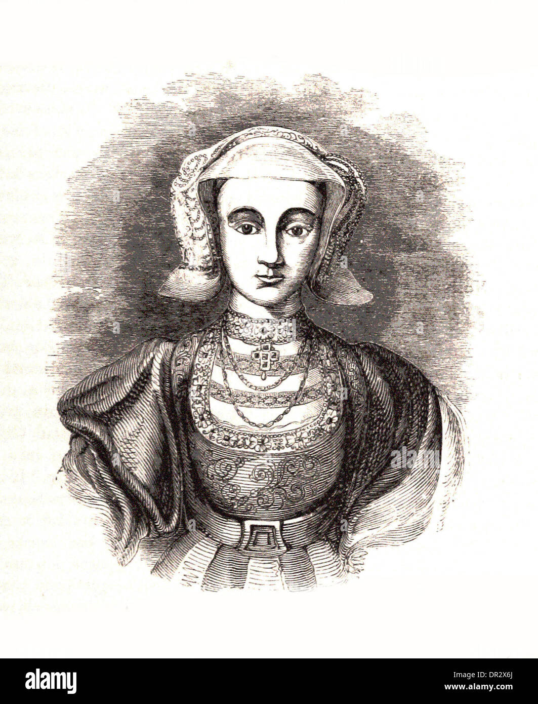 Portrait of Anne de Cleves Britsh engraving Stock Photo Alamy