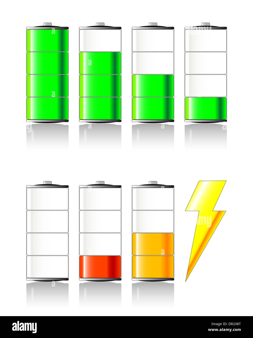A selection of 'battery charging' icons/symbols Stock Photo Alamy