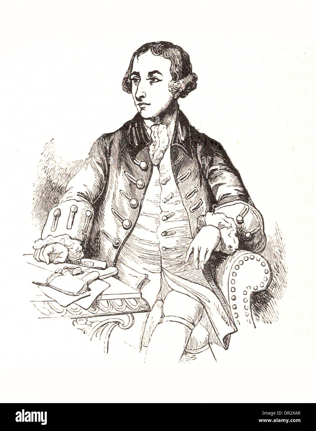 Portrait of Warren Hastings - Britsh engraving Stock Photo