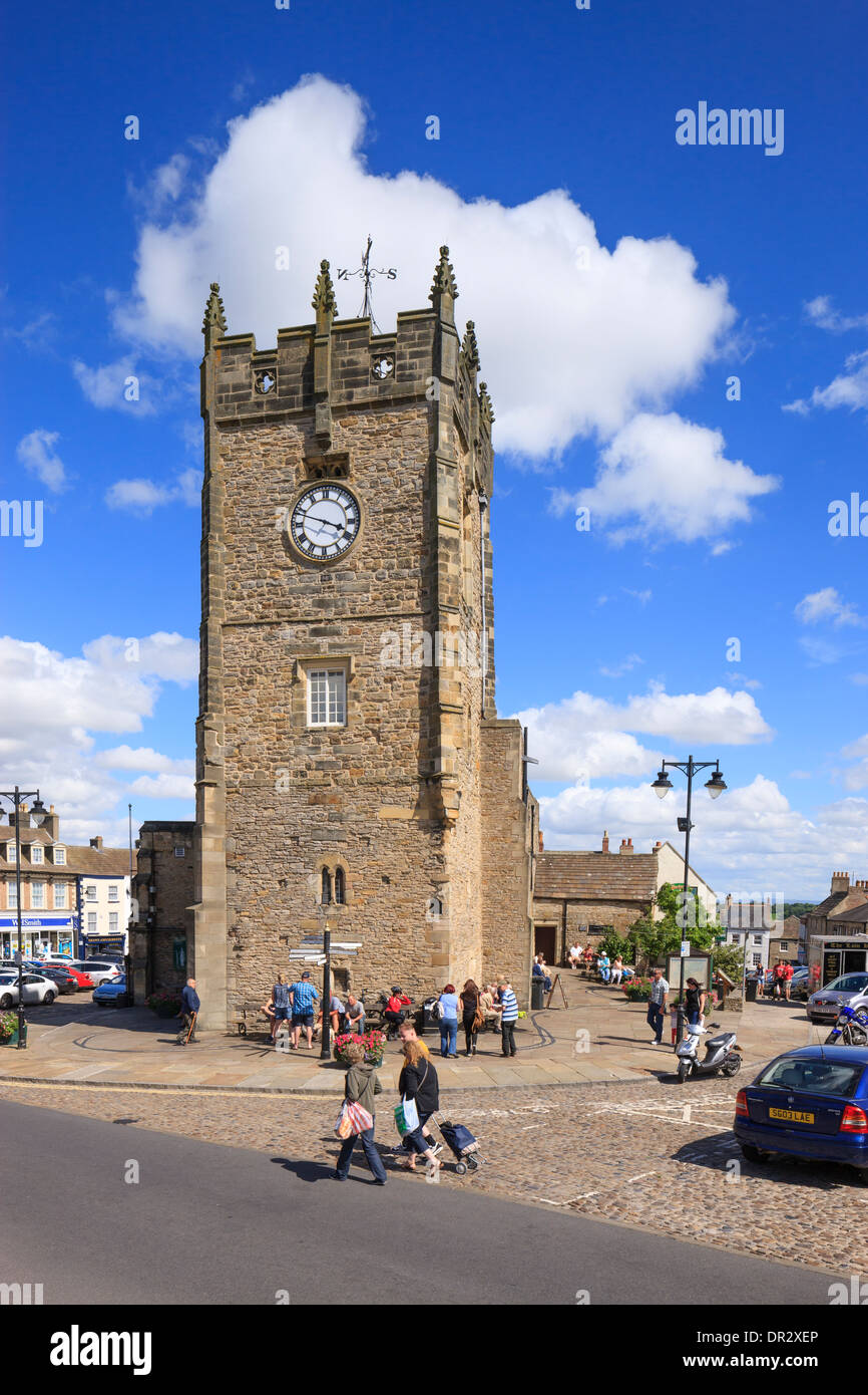 Market Square Richmond North Yorkshire England Stock Photo