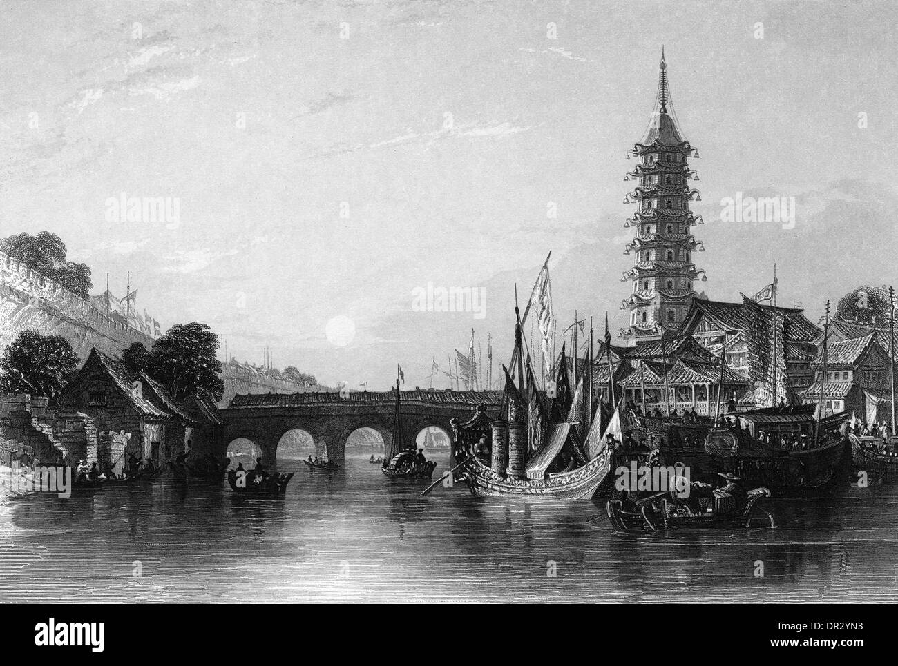 Pagoda at nanking nanjing hi-res stock photography and