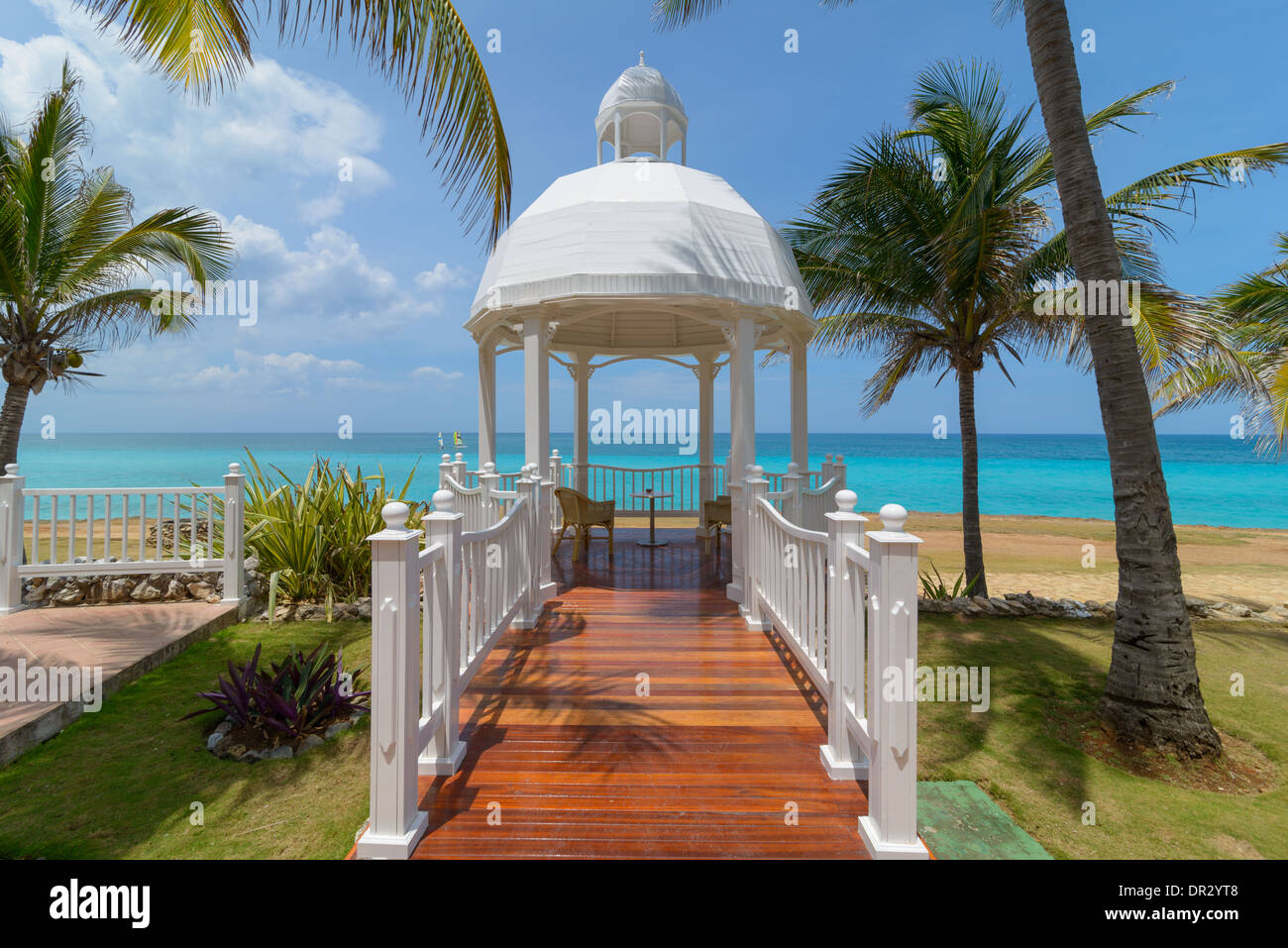 Pavillon am Meer, Pavillon on the beach Stock Photo