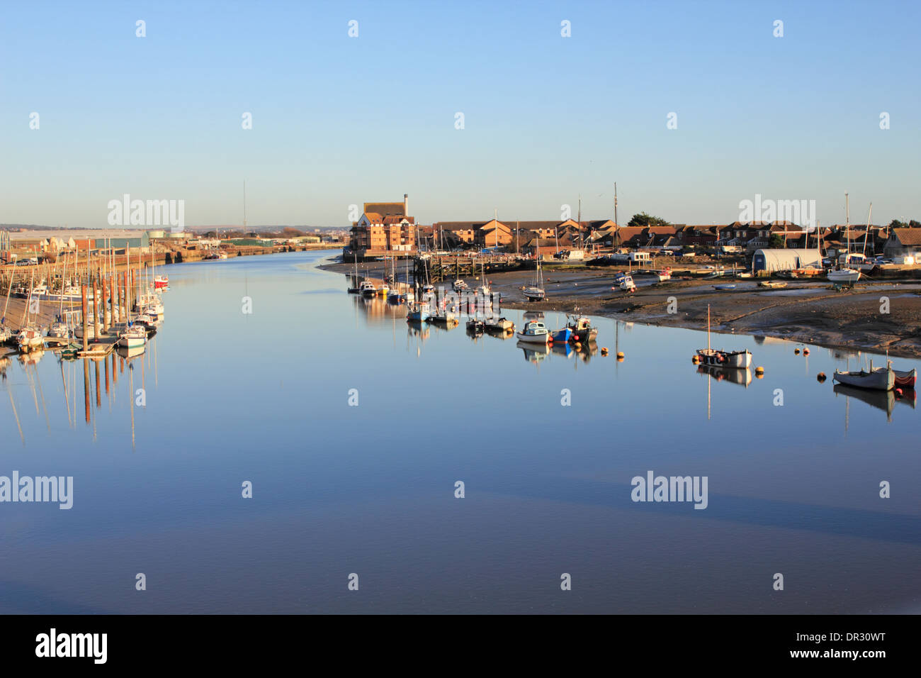 Shoreham by sea Adur river Sussex UK Stock Photo