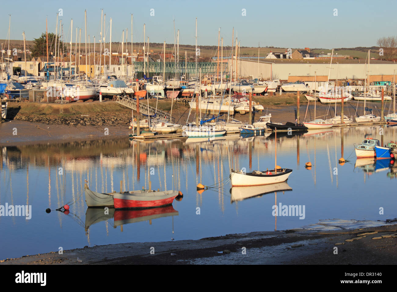 Shoreham by sea Adur river Sussex UK Stock Photo