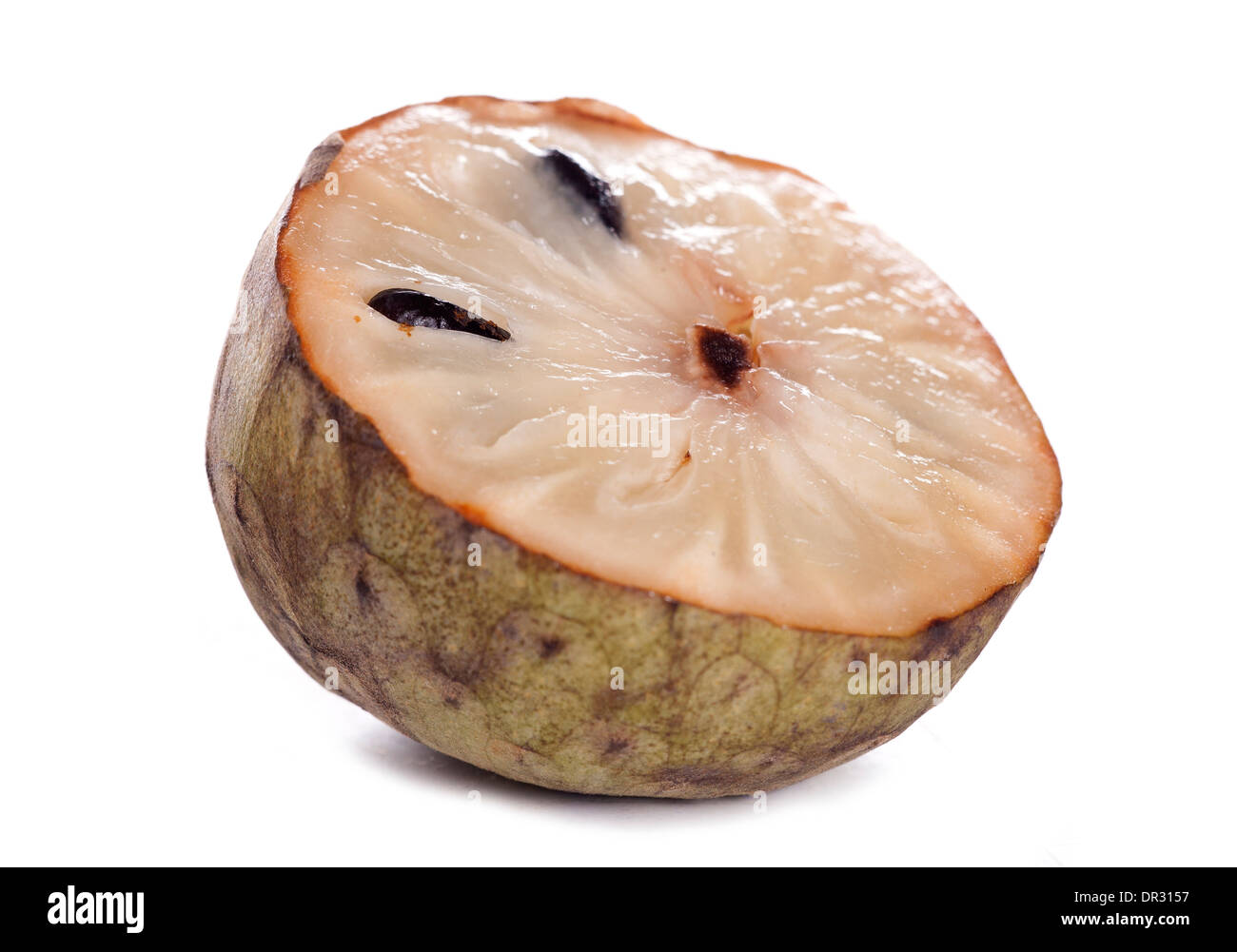 Cherimoya custard apple fruit cutout Stock Photo